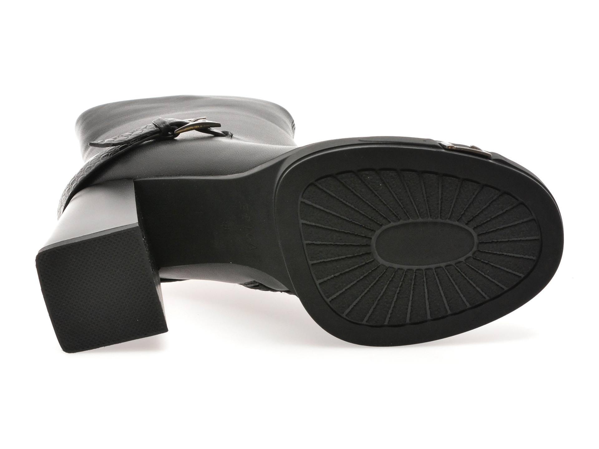 Ghete EPICA negre, 202752, din piele naturala