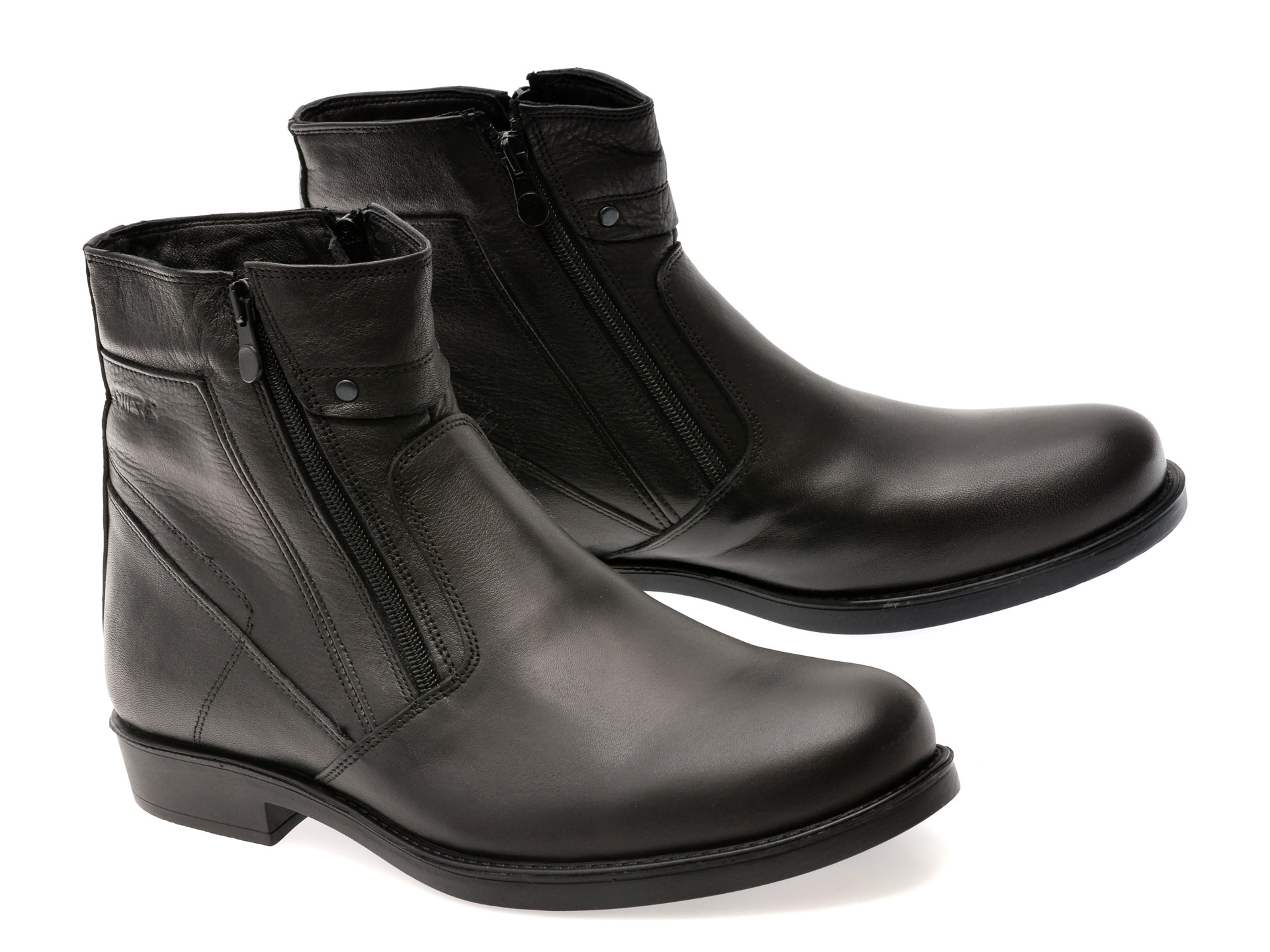 Ghete OTTER negre, 191679, din piele naturala