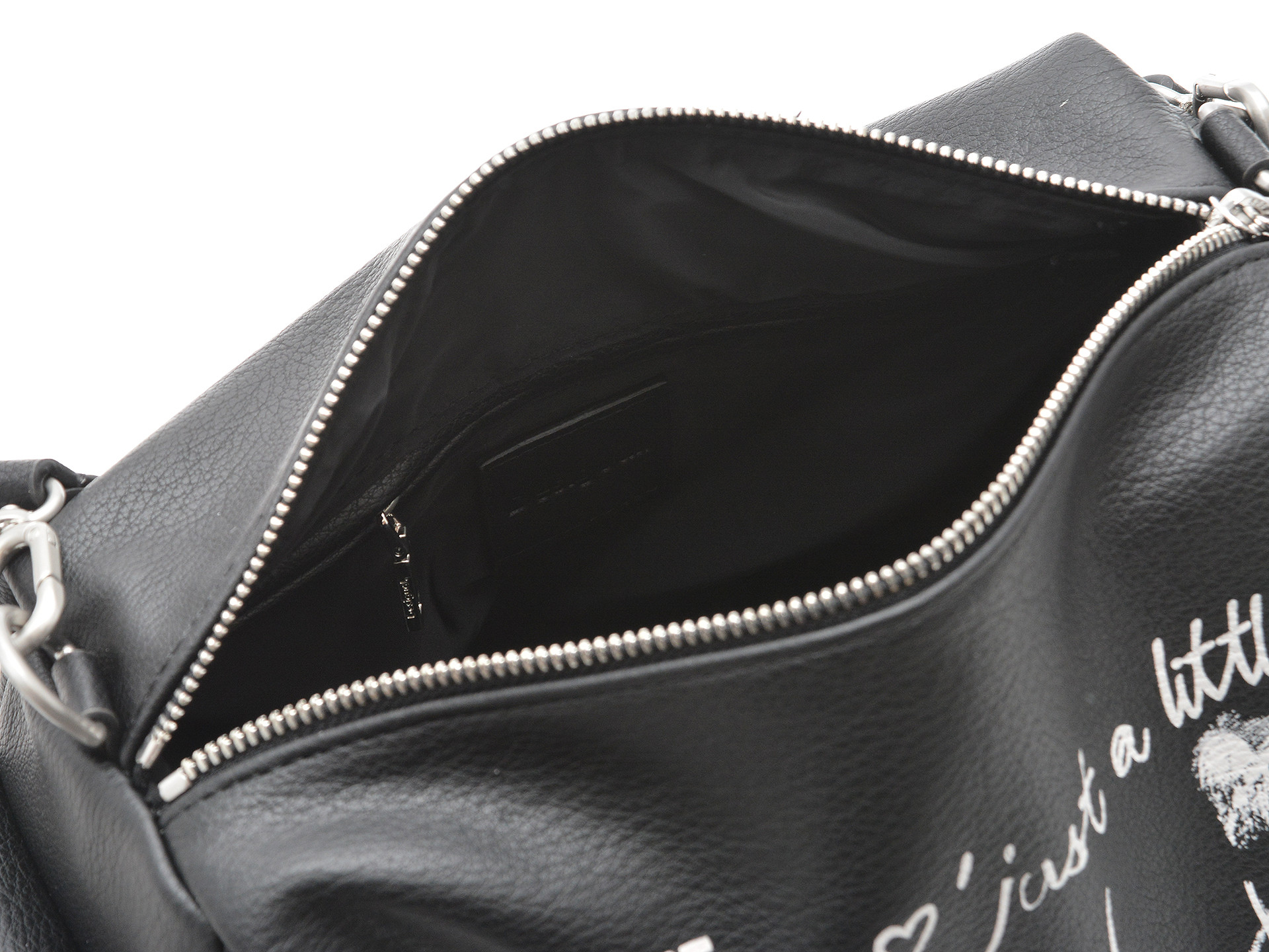 Geanta DESIGUAL neagra, WAXPA6, din piele ecologica