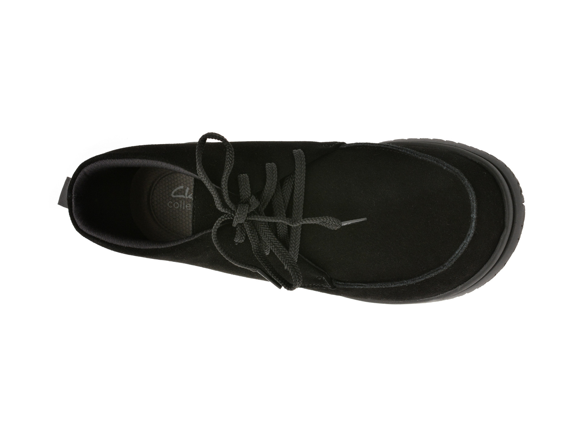 Ghete CLARKS negre, RELAX LITE MOC, din piele intoarsa