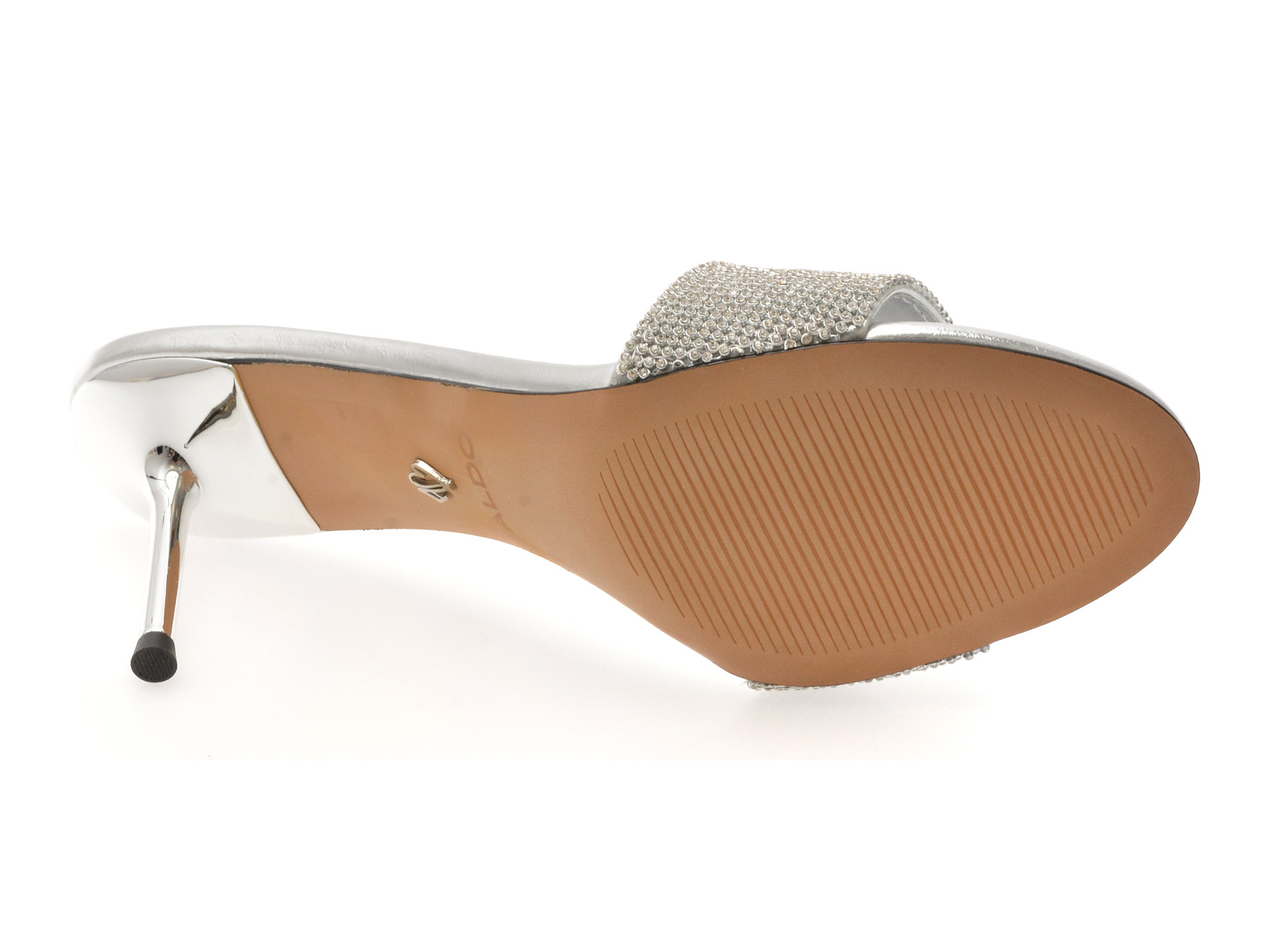 Papuci ALDO argintii, ETERNALLY 040, din piele ecologica