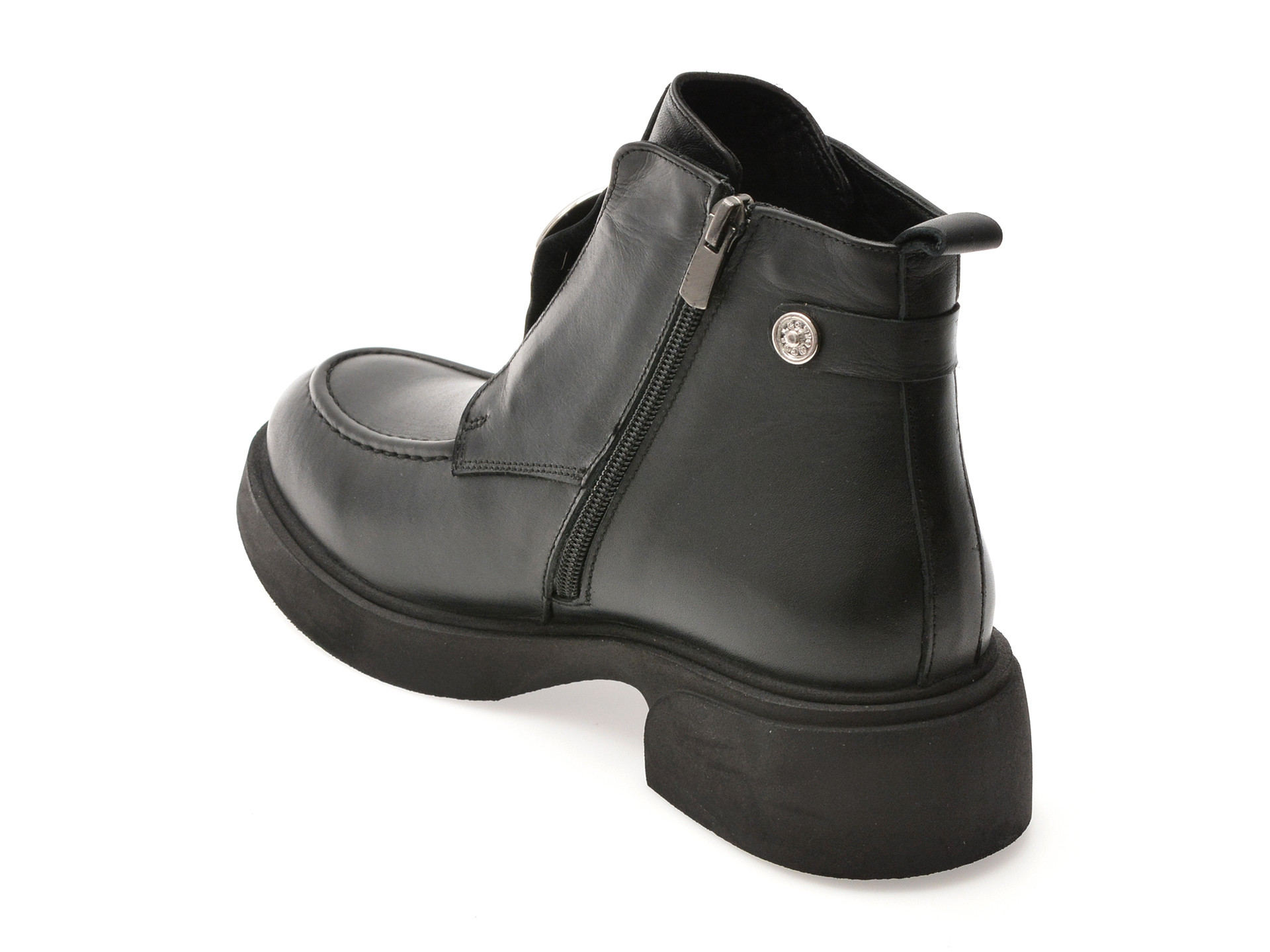 Ghete IMAGE negre, 3695030, din piele naturala