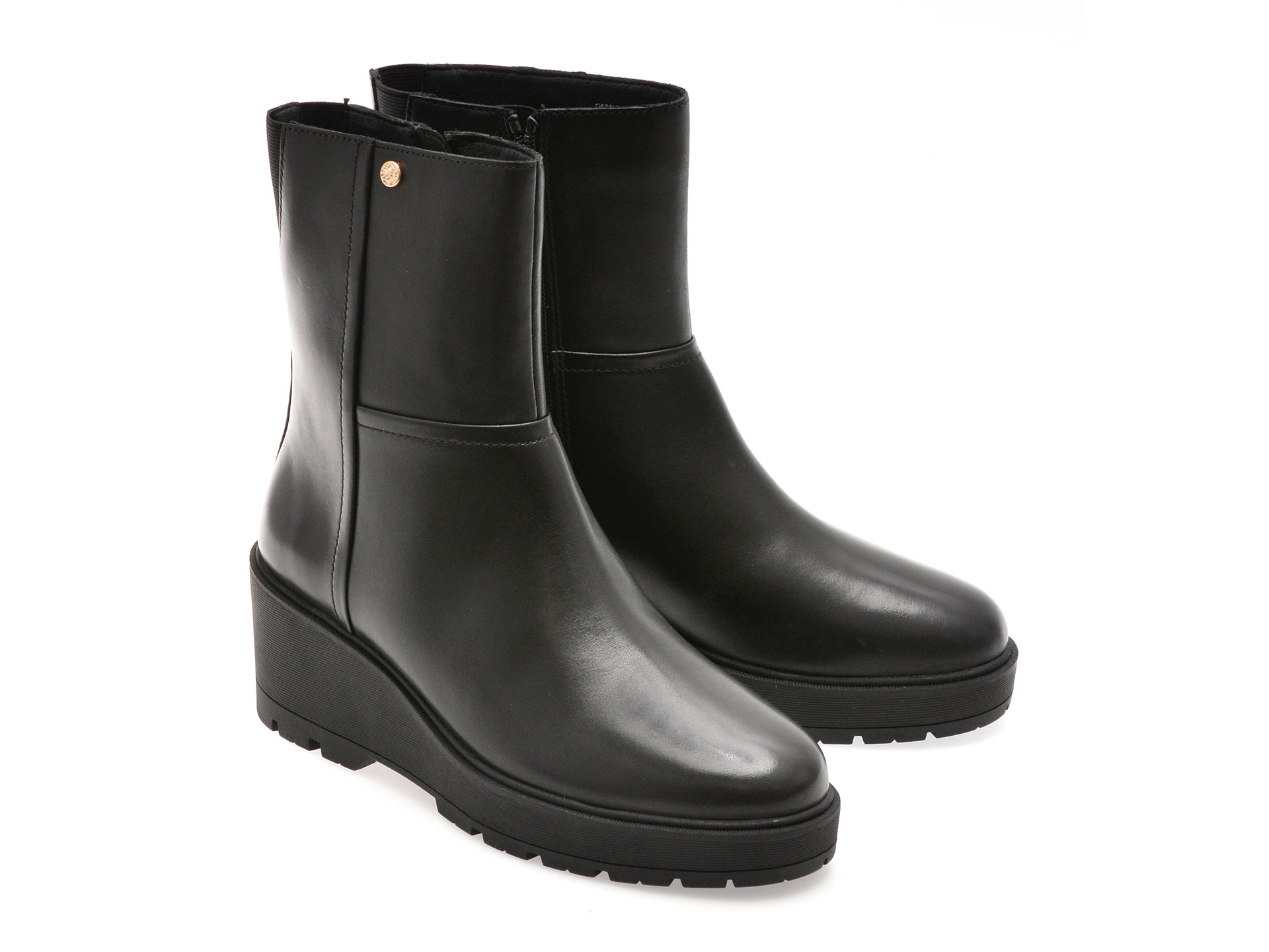 Ghete GEOX negre, D563VA, din piele naturala