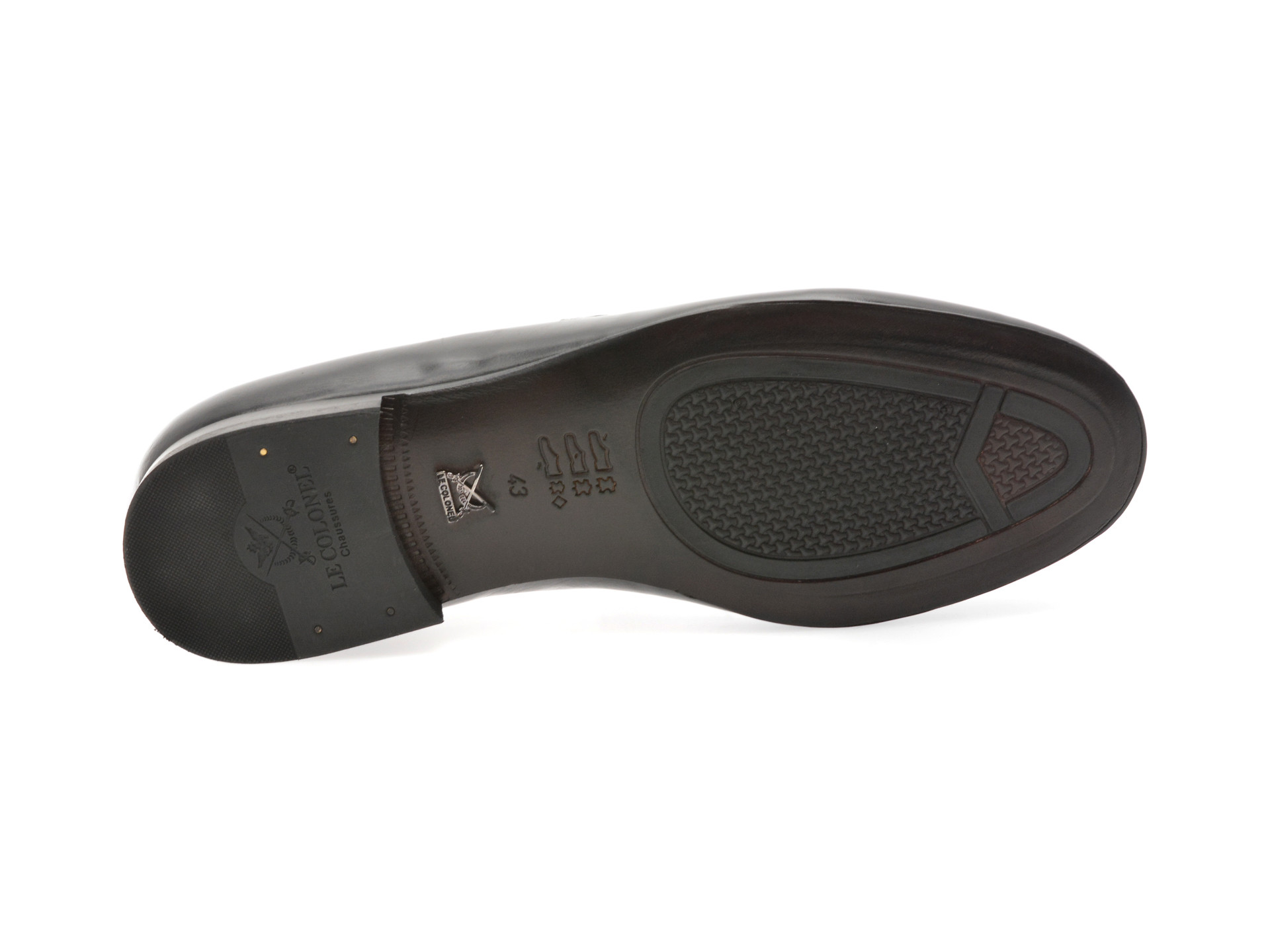 Mocasini eleganti LE COLONEL negri, 45860, din piele naturala