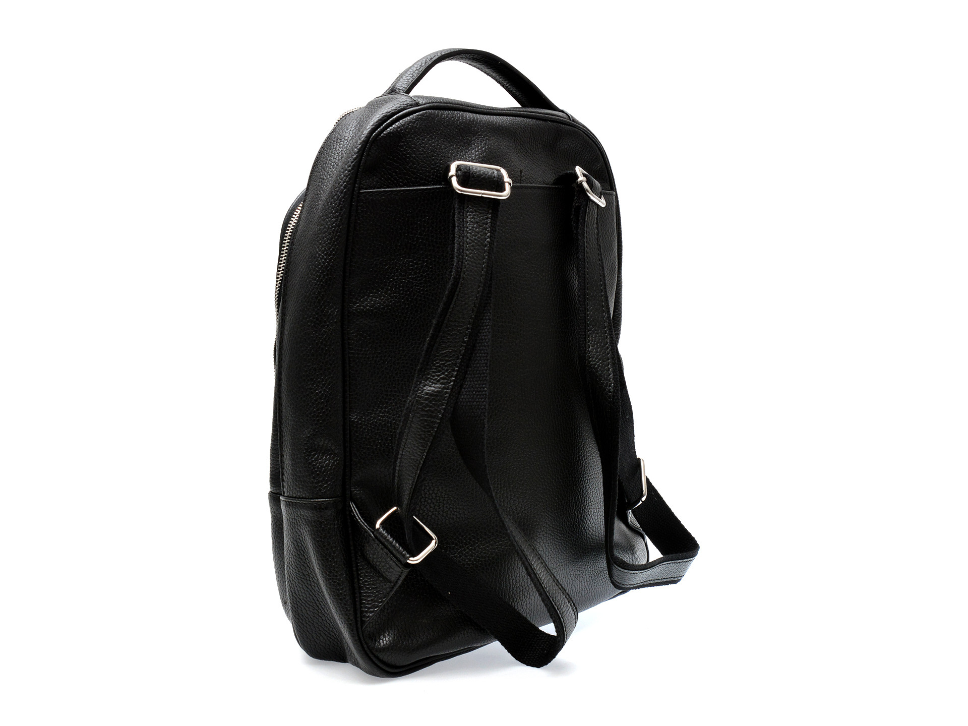 Rucsac MARIO FERRETTI negru, BB73, din piele naturala