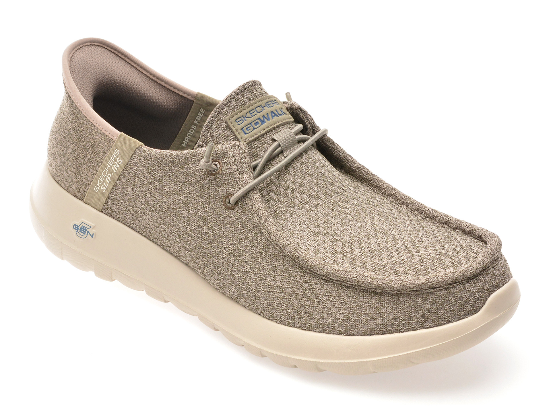 Mocasini SKECHERS gri, GO WALK MAX, din material textil