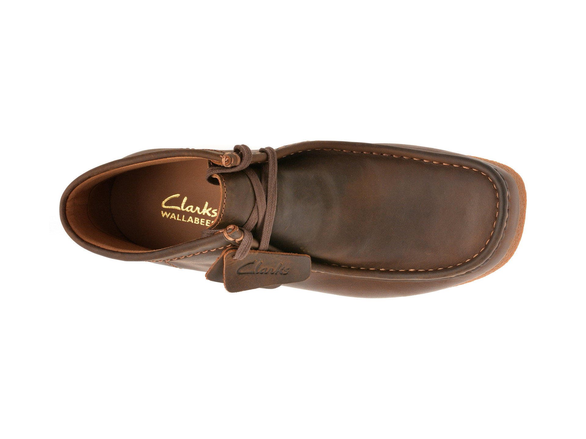 Ghete CLARKS maro, WALLABEE EVO BT, din piele naturala
