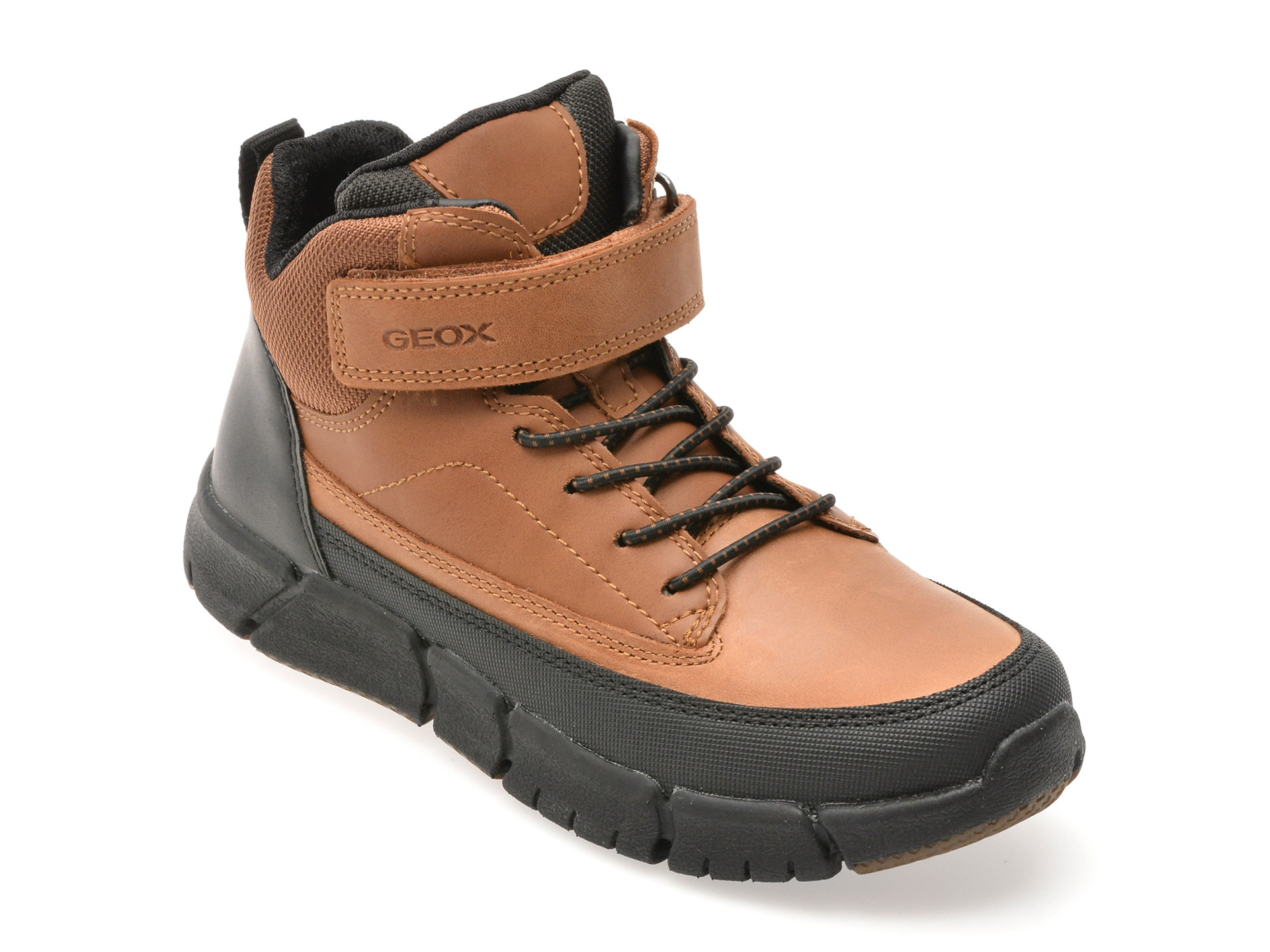 Ghete GEOX maro, J369BA, din piele ecologica