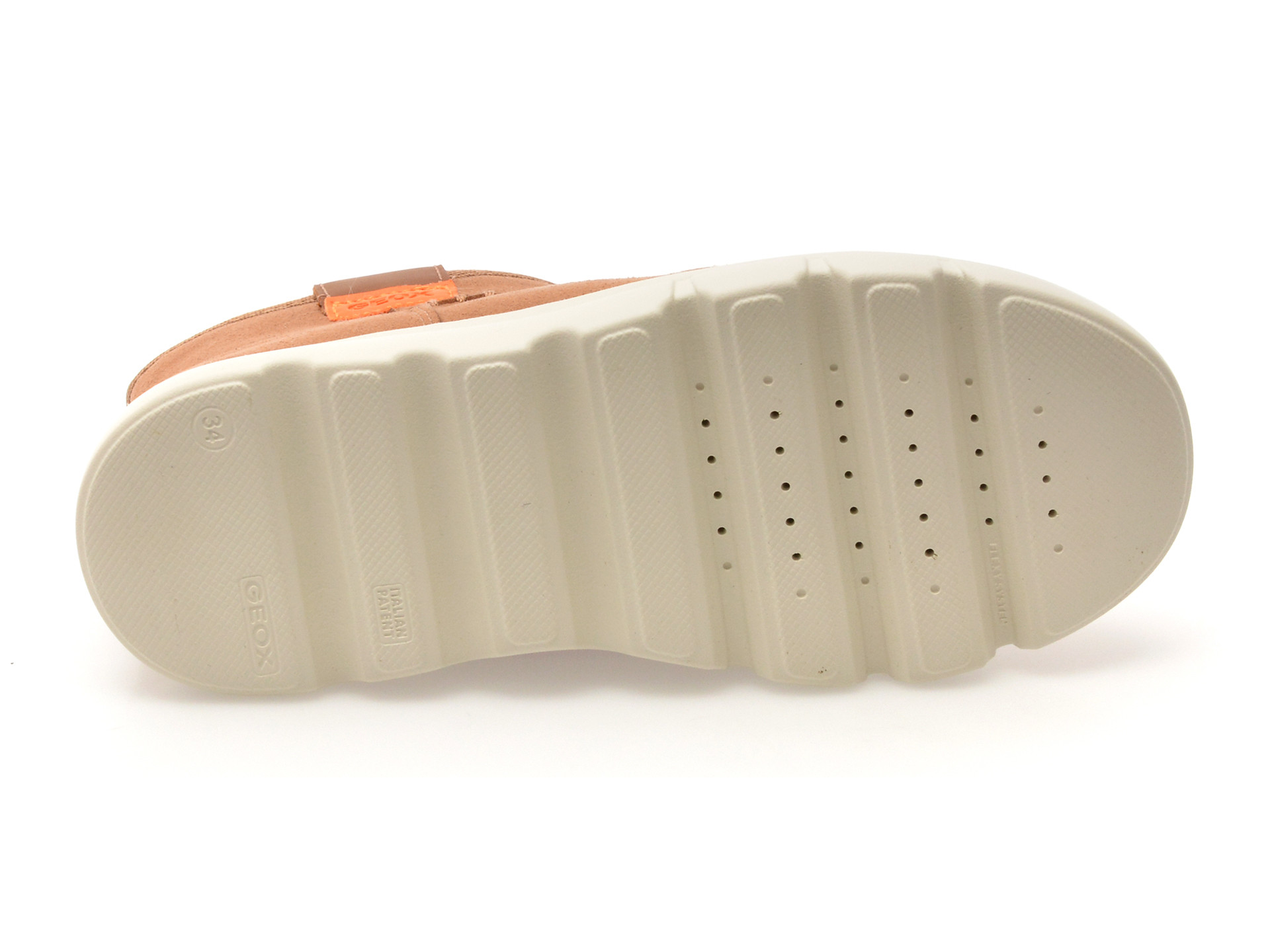 Ghete GEOX maro, J56NCA, din piele ecologica