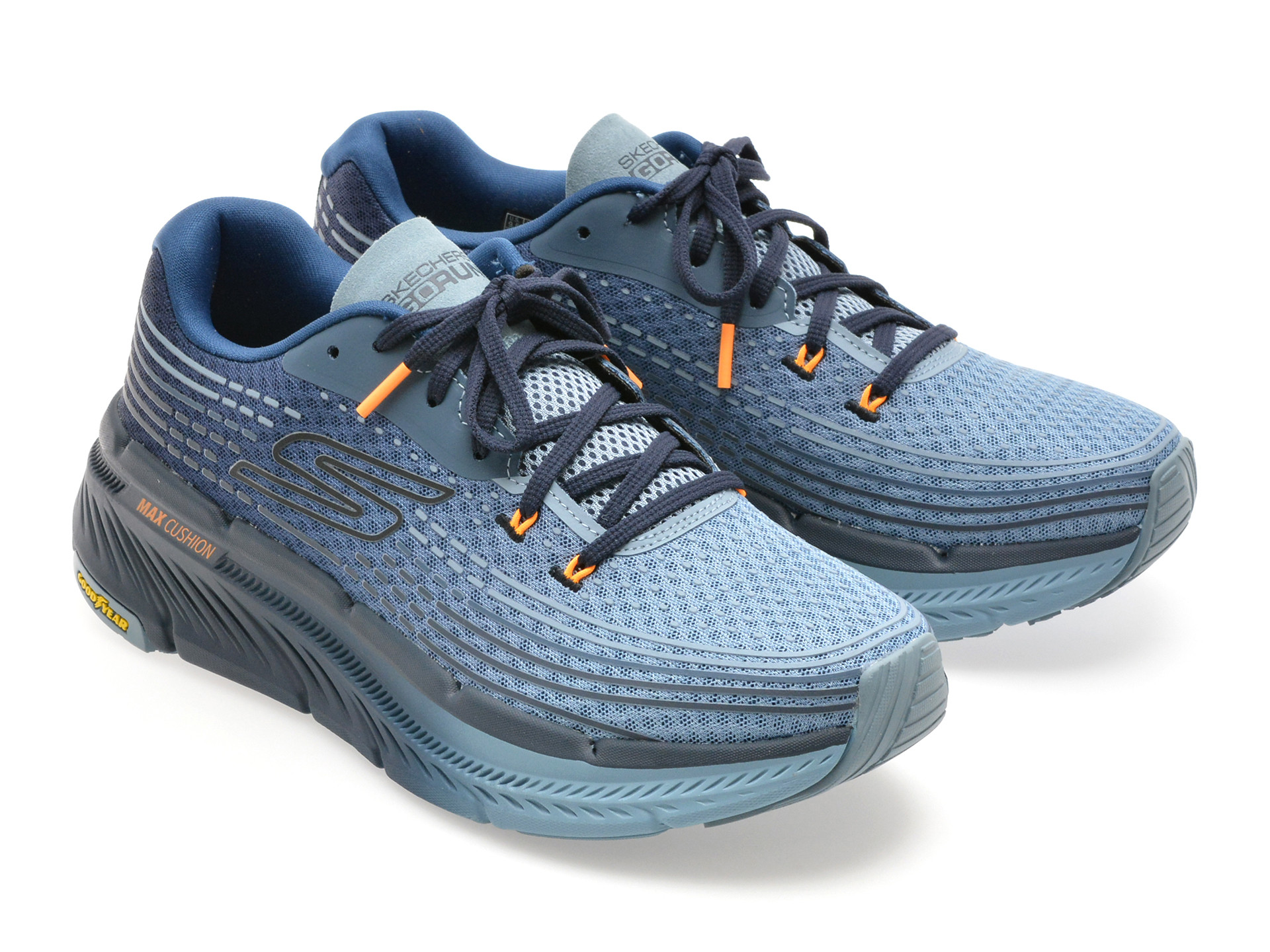 Pantofi sport SKECHERS bleumarin, MAX CUSHIONING PREMIER 2.0, din material textil