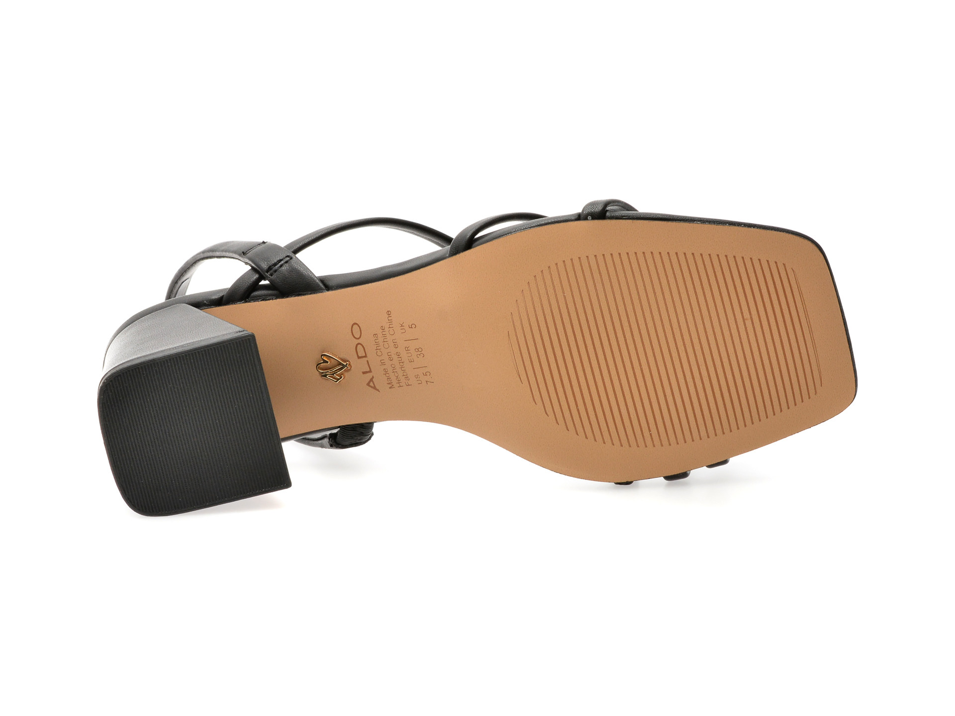 Sandale ALDO negre, ATLANTICUS 001, din piele ecologica