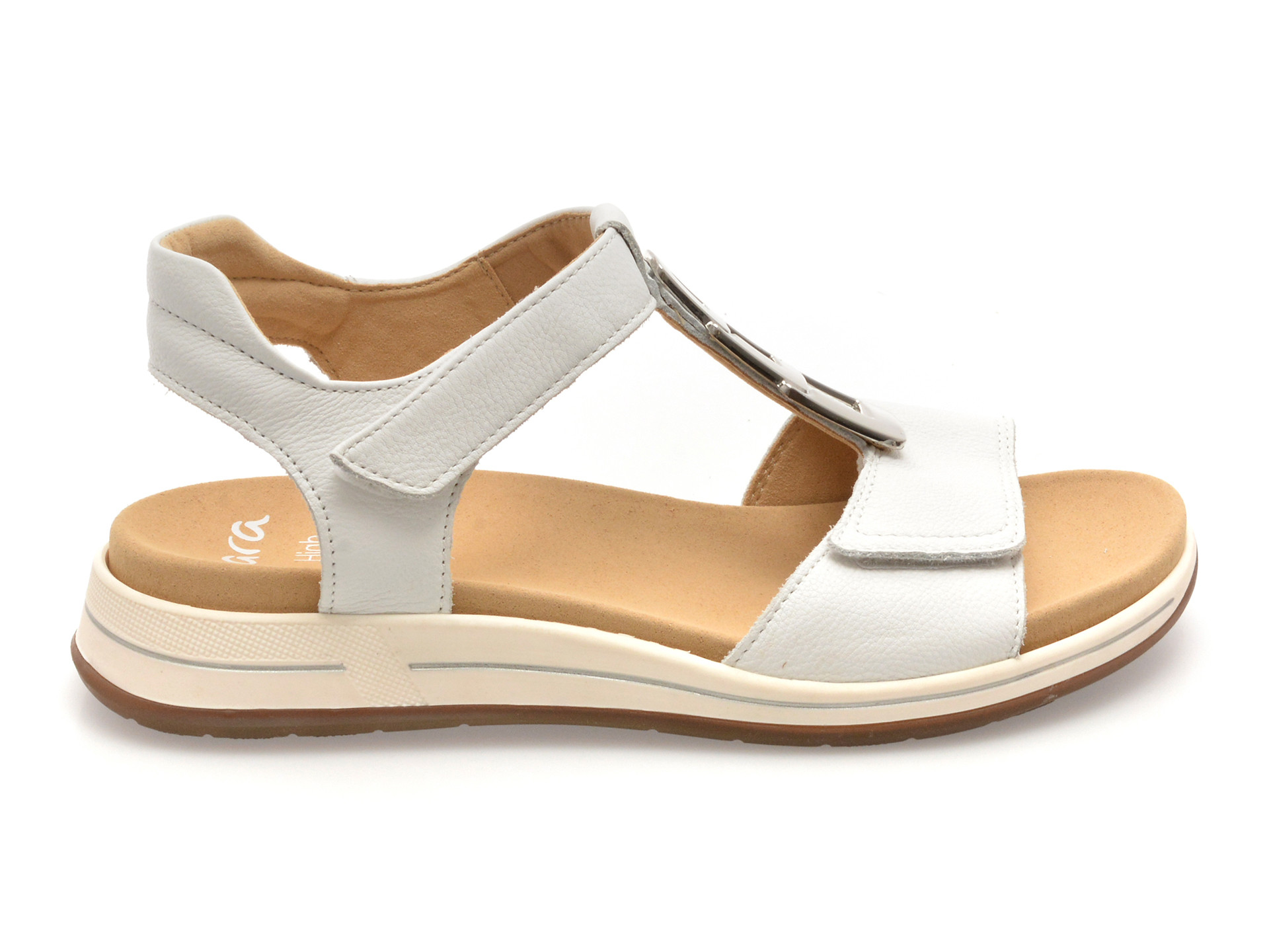 Sandale ARA albe, 34804, din piele naturala
