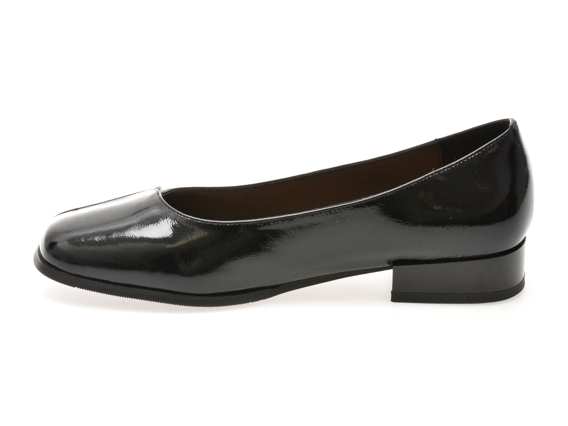 Balerini IMAGE negri, 1195G22, din piele naturala lacuita