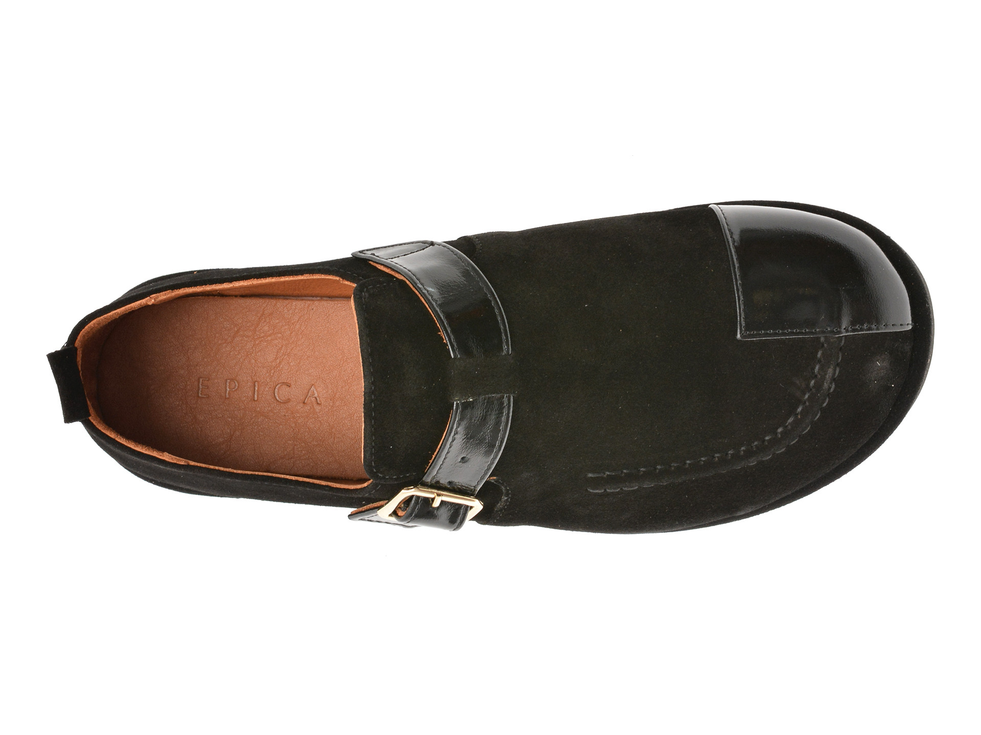 Pantofi EPICA negri, 4796005, din piele intoarsa
