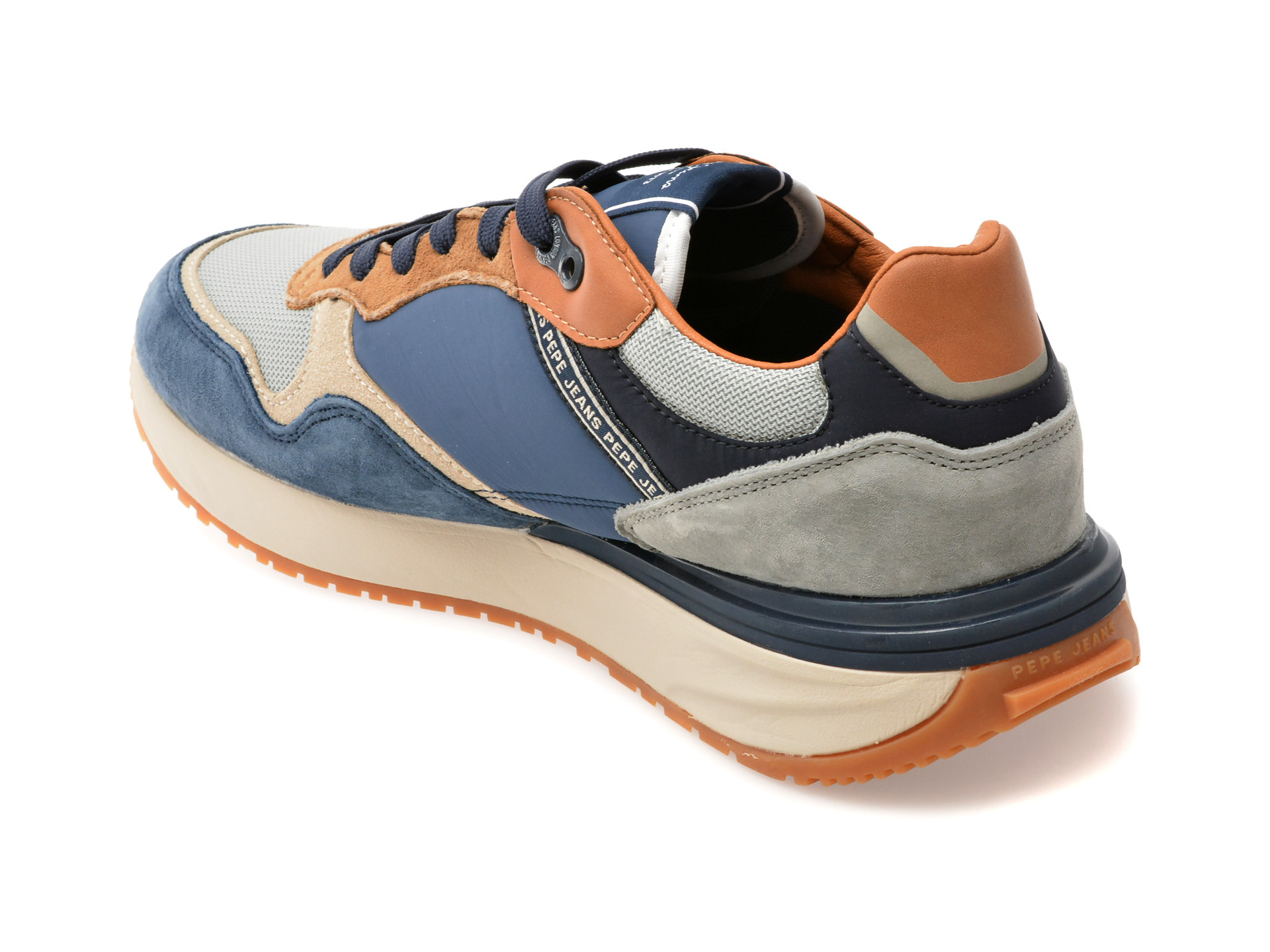 Pantofi sport PEPE JEANS albastri, BUSTER PRO COMBI, din material textil