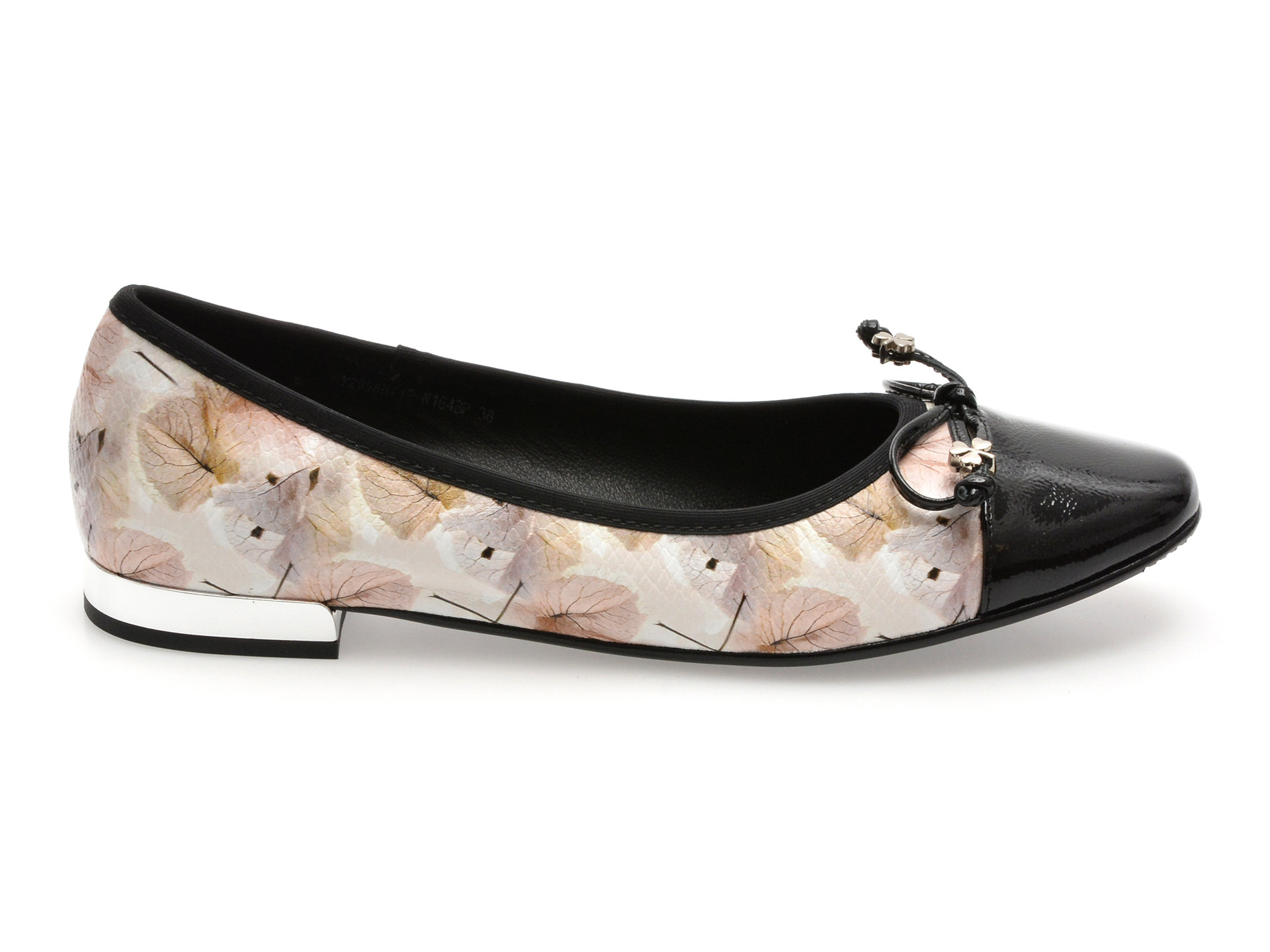 Balerini EPICA albi, 2956, din piele naturala