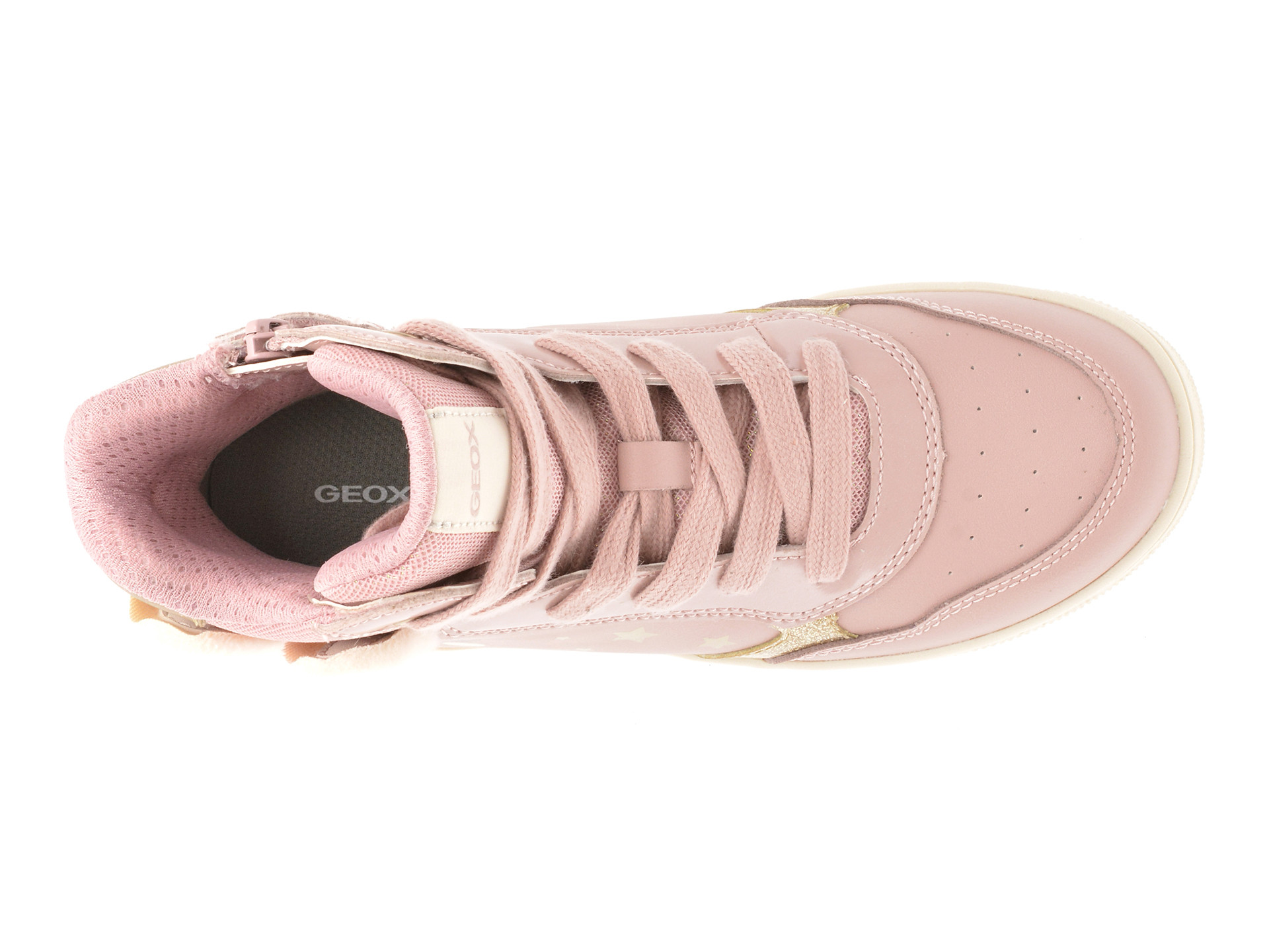 Ghete GEOX roz, J56HXE, din piele ecologica