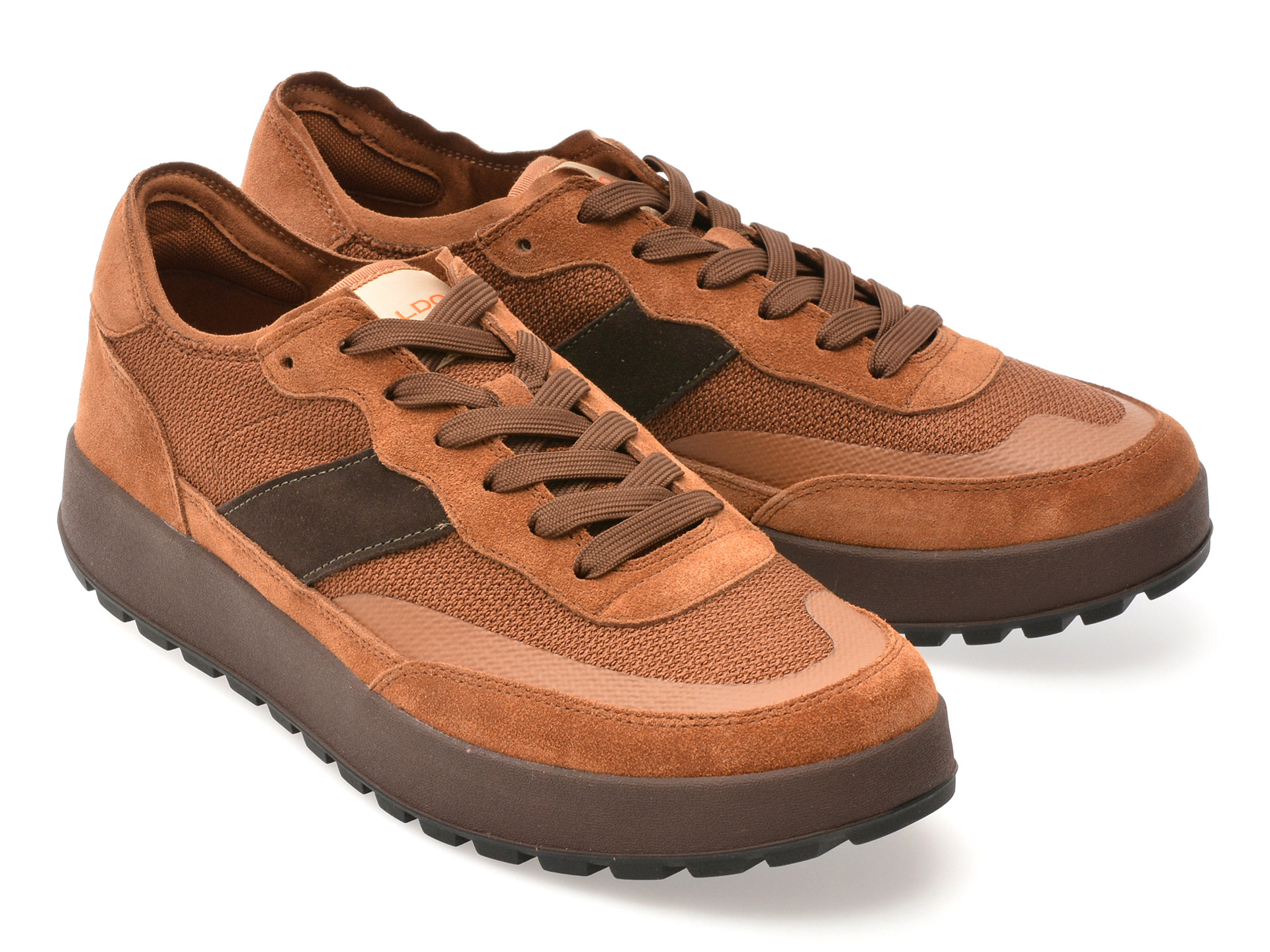 Pantofi sport ALDO maro, JULIUS 900, din material textil si piele naturala