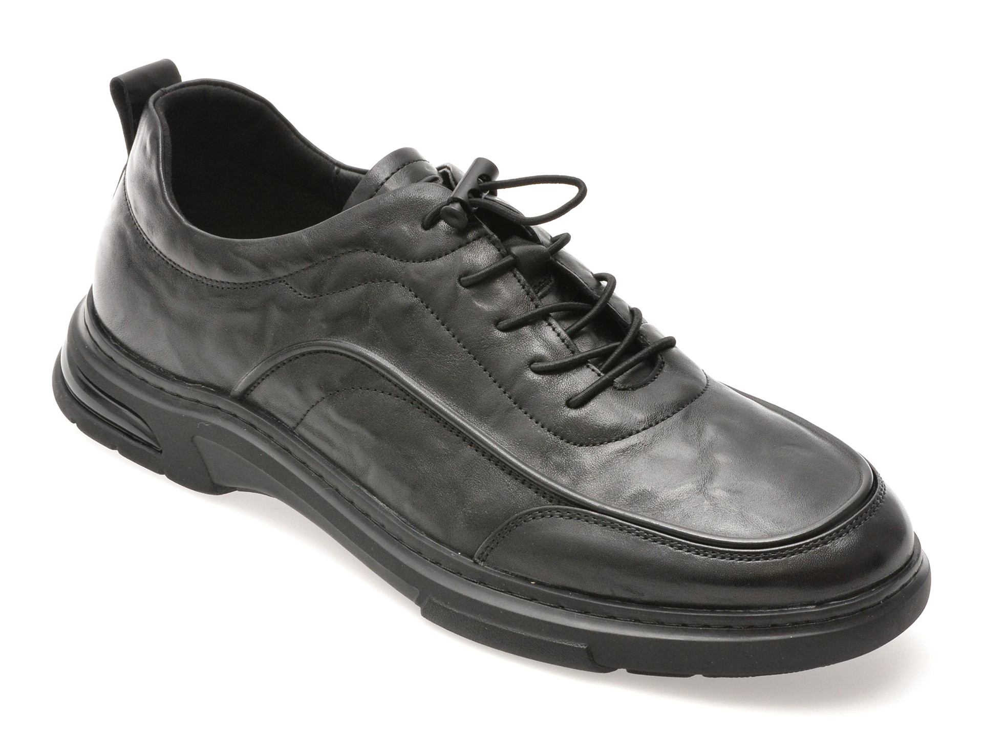 Pantofi OTTER negri, 37361, din piele naturala