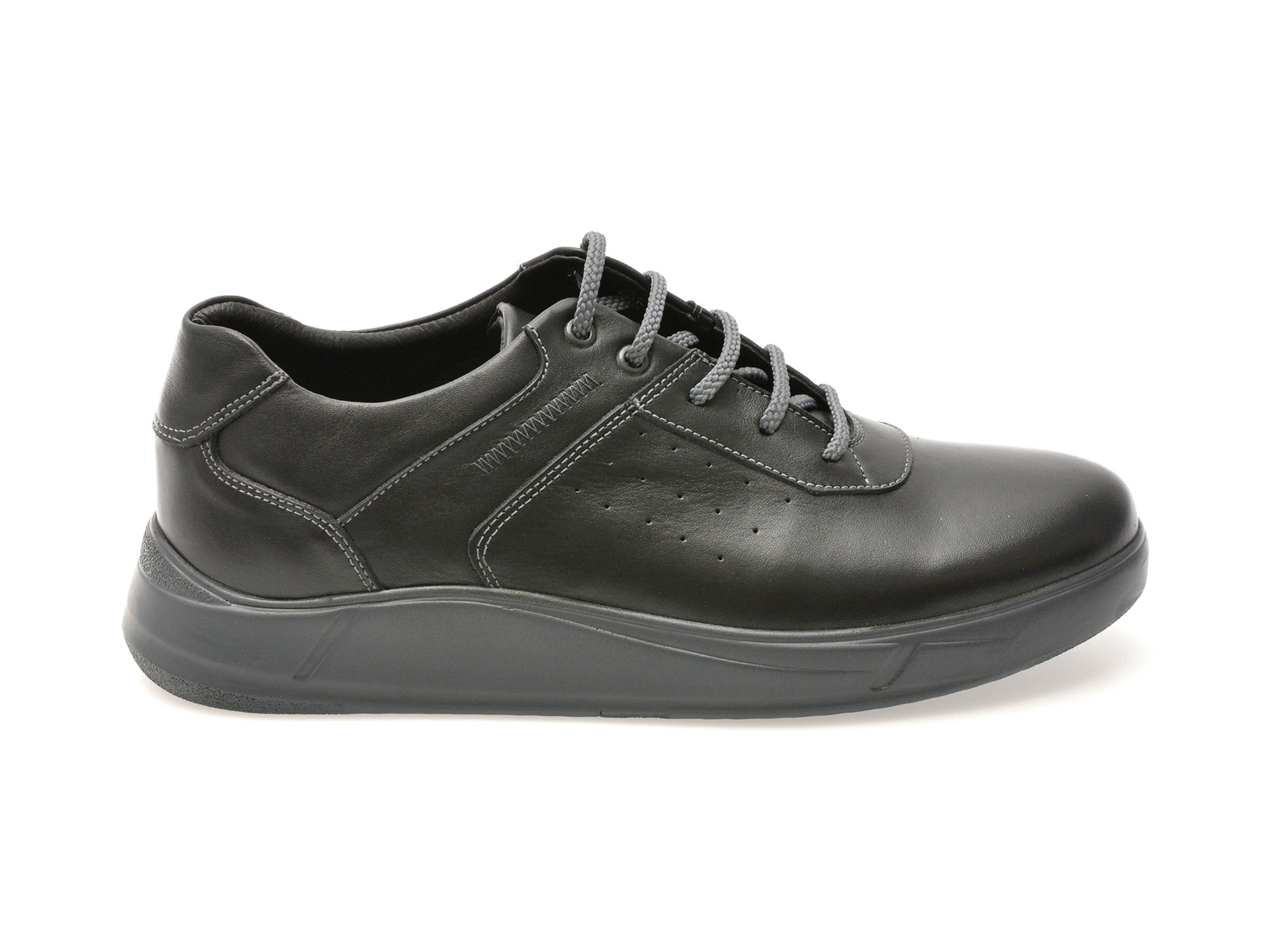 Pantofi OTTER negri, 2055273, din piele naturala