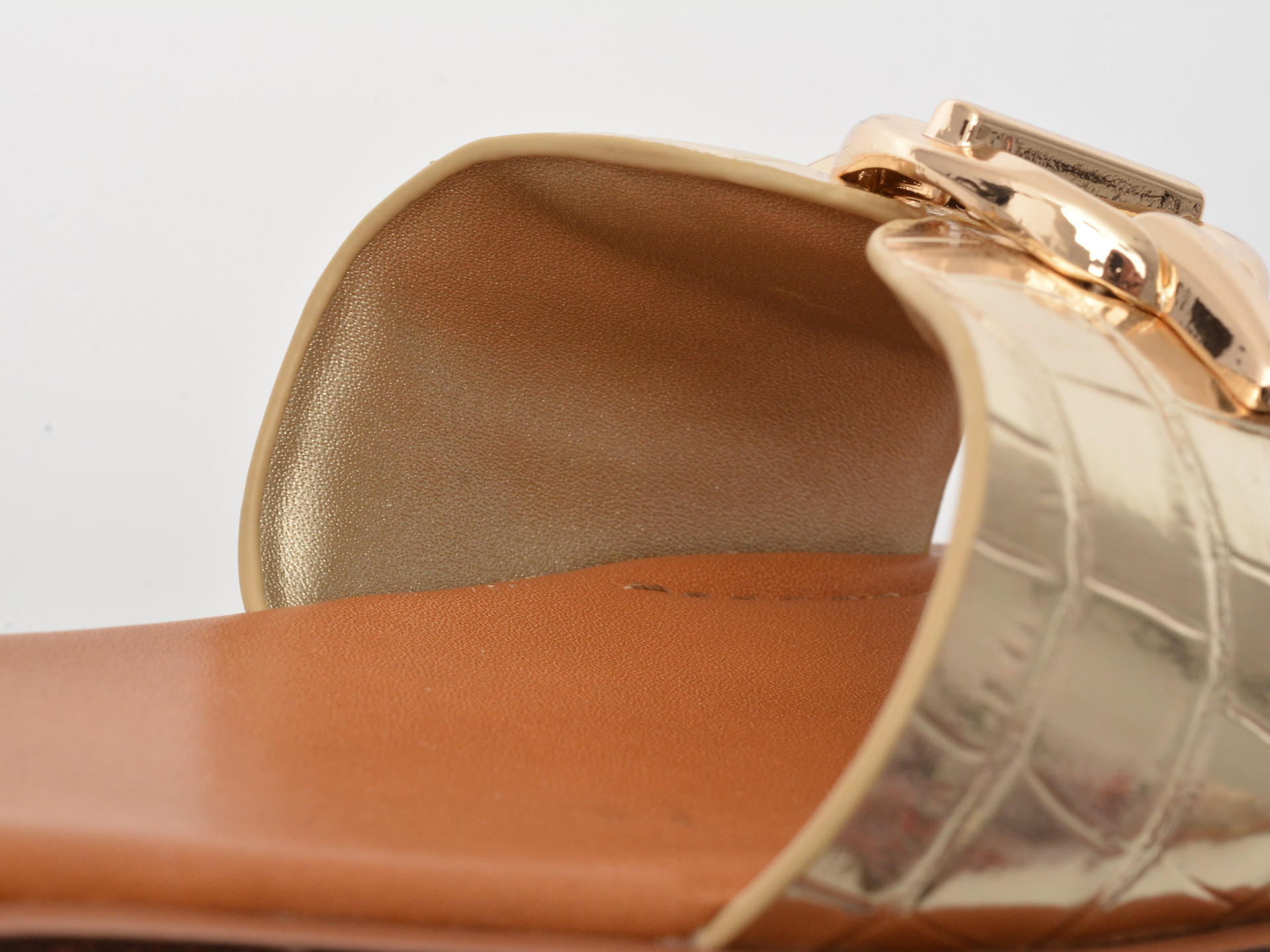 Sandale ALDO aurii, GOASSI 712, din piele ecologica