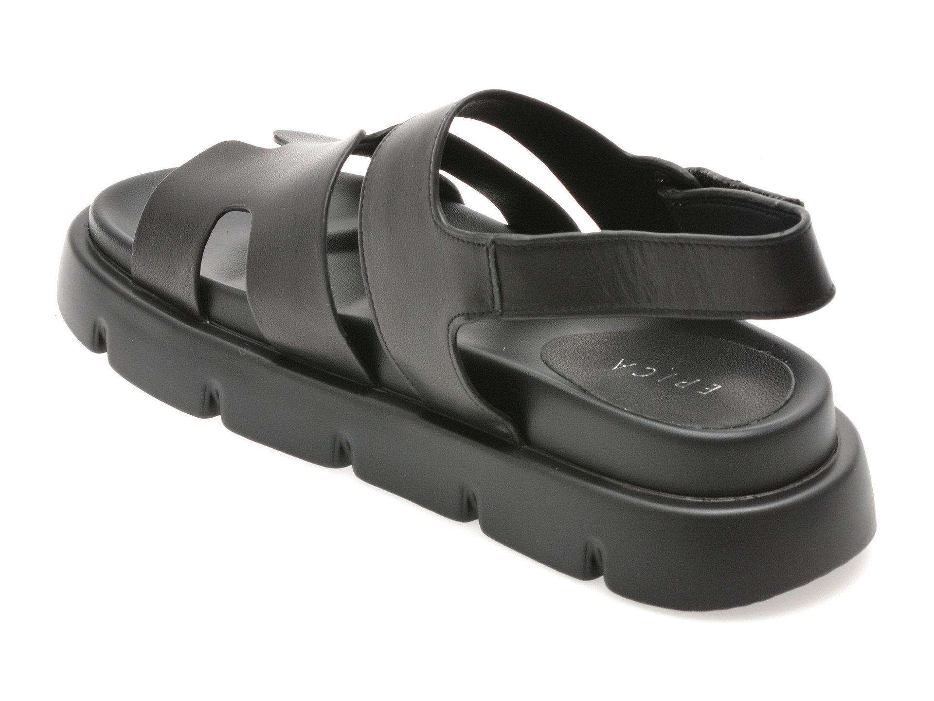 Sandale EPICA negre, 1157D32, din piele naturala