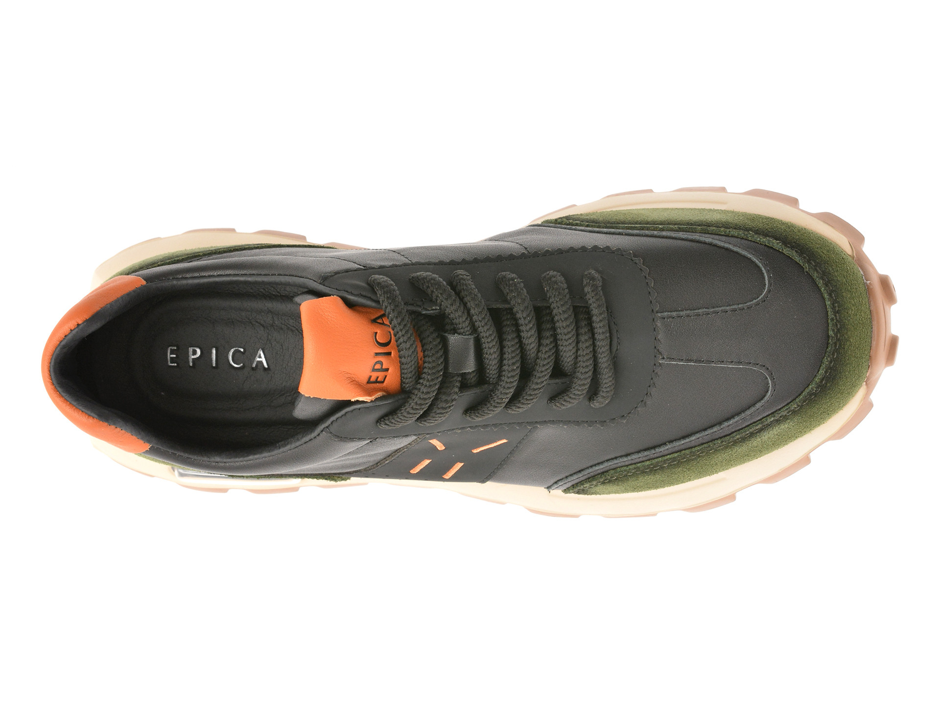 Pantofi sport EPICA negri, 31231, din piele naturala
