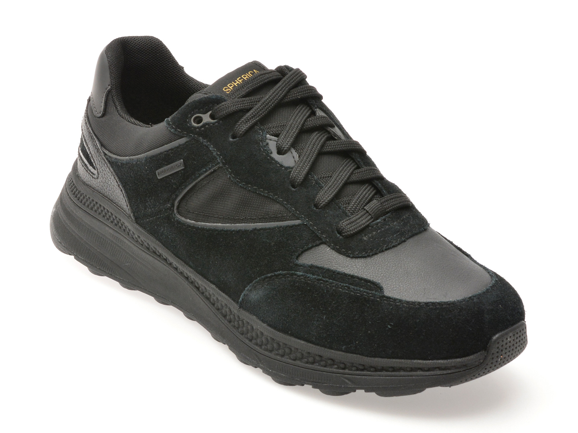 Pantofi sport GEOX negri, U46HGA, din piele naturala