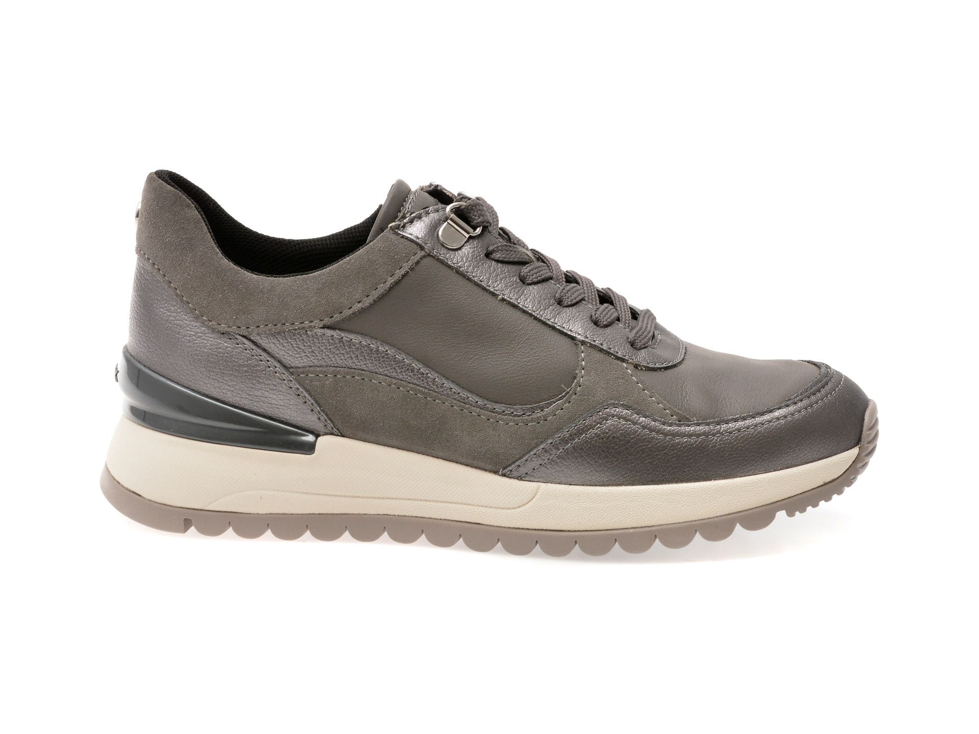 Pantofi sport GEOX gri, D5600A, din piele naturala