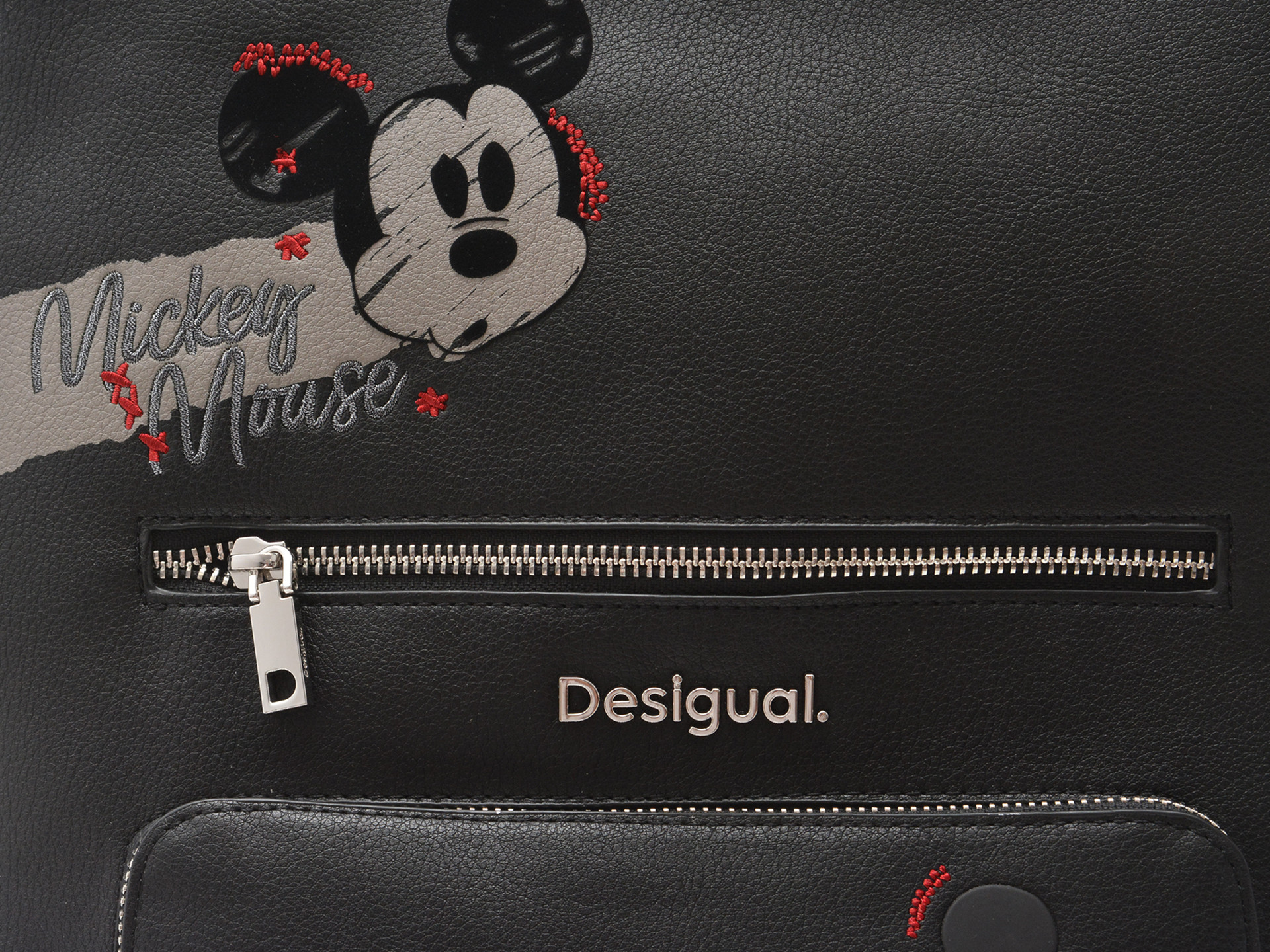 Geanta DESIGUAL negru, WAKP01, din piele ecologica