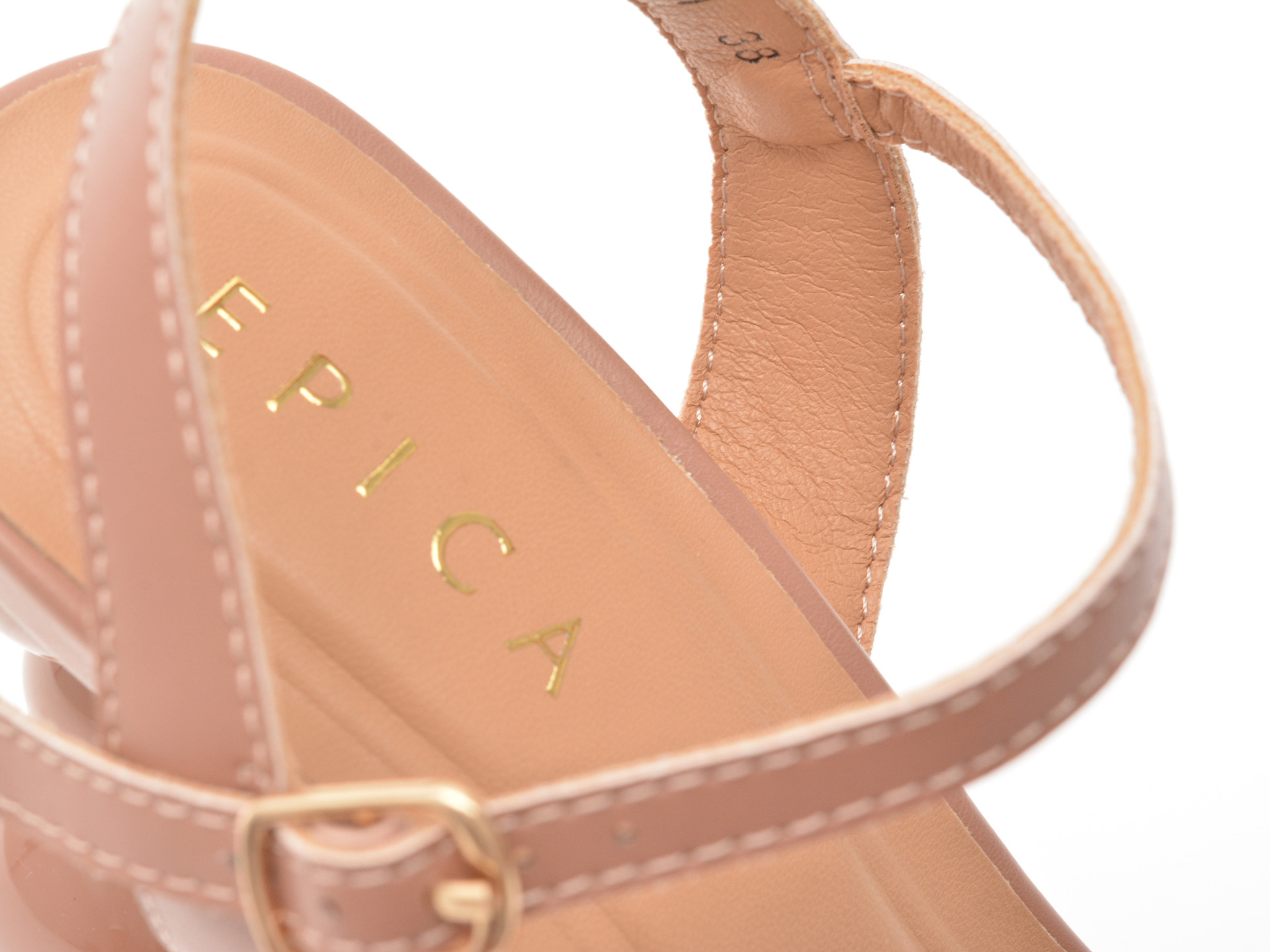 Sandale elegante EPICA maro, 101601, din piele ecologica