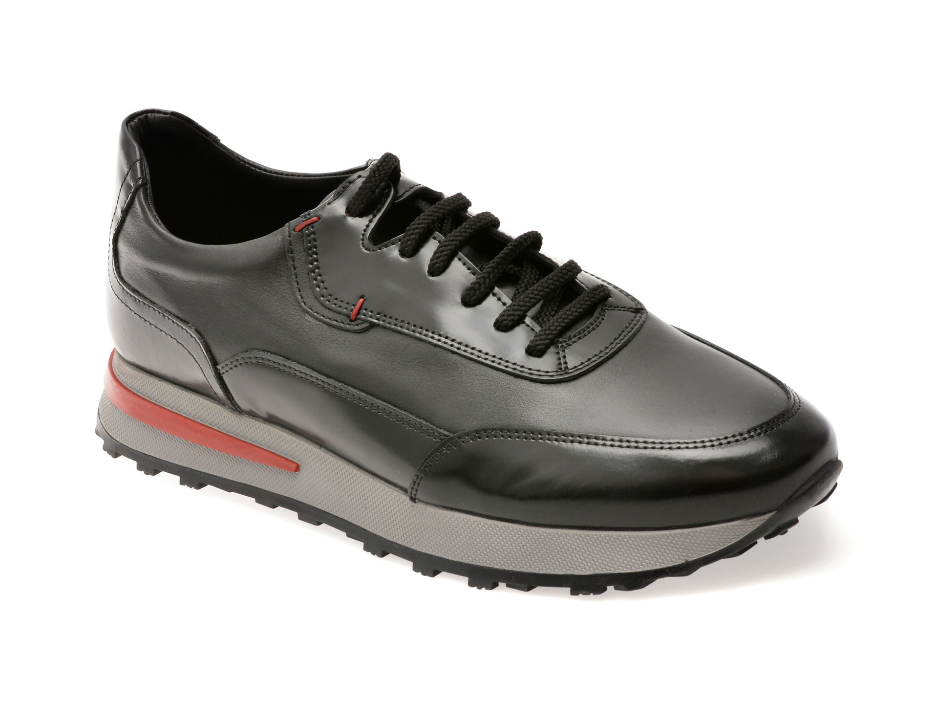 Pantofi sport OTTER negri, 231181, din piele naturala