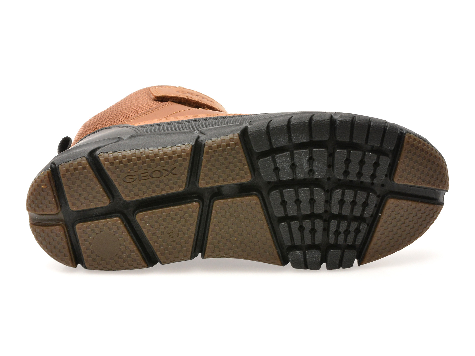 Ghete GEOX maro, J369BA, din piele ecologica