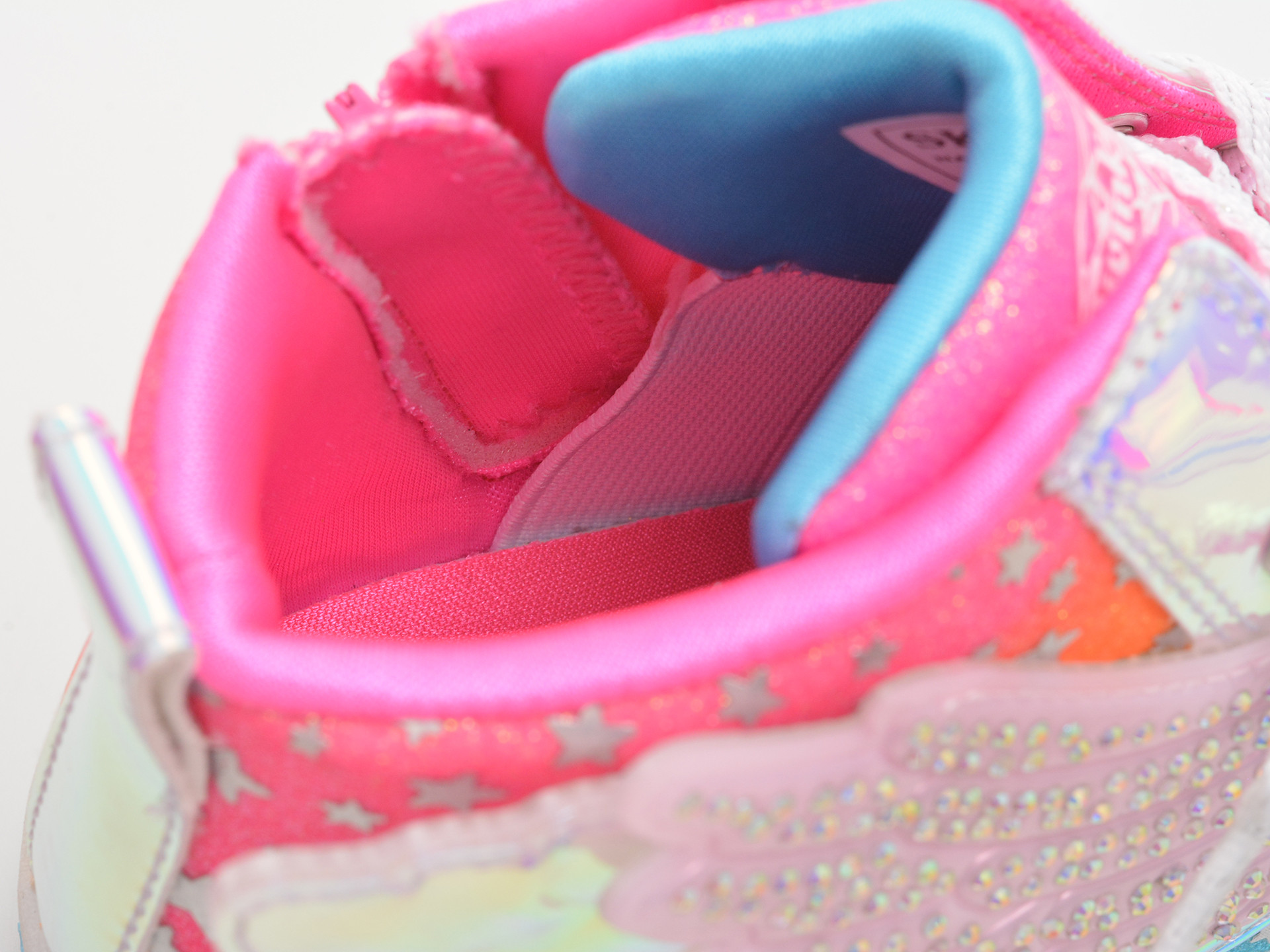 Ghete SKECHERS roz, TWI-LITES 2.0, din piele ecologica