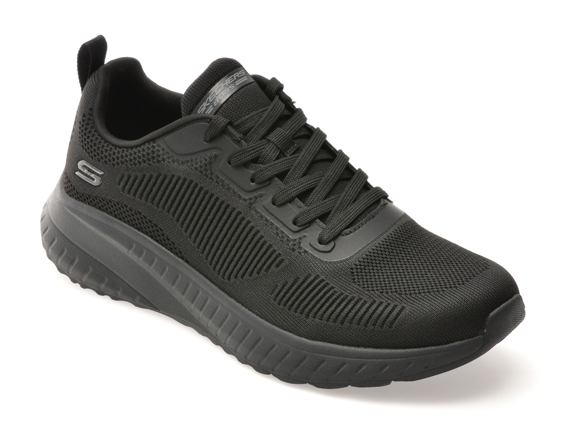 Pantofi sport SKECHERS negri, BOBS SQUAD CHAOS, din material textil