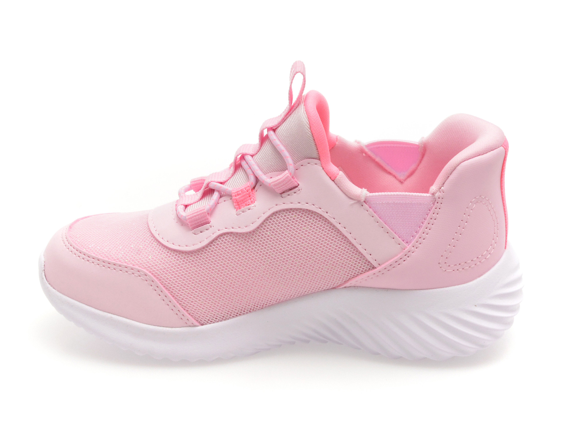 Pantofi sport SKECHERS roz, BOUNDER, din material textil