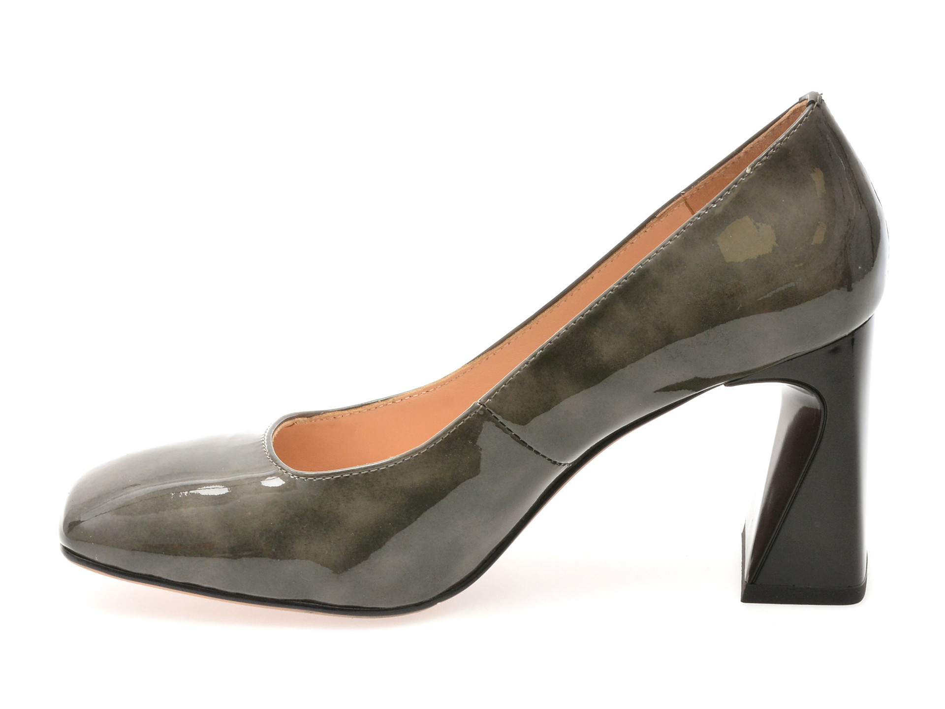 Pantofi eleganti EPICA gri, 71822, din piele naturala lacuita