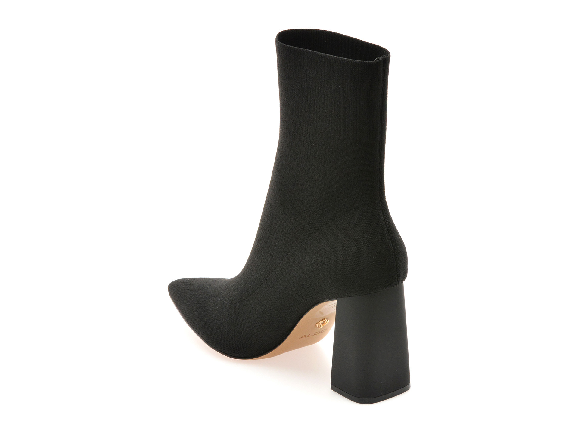 Botine elegante ALDO negre, PLUMTREE 001, din material textil