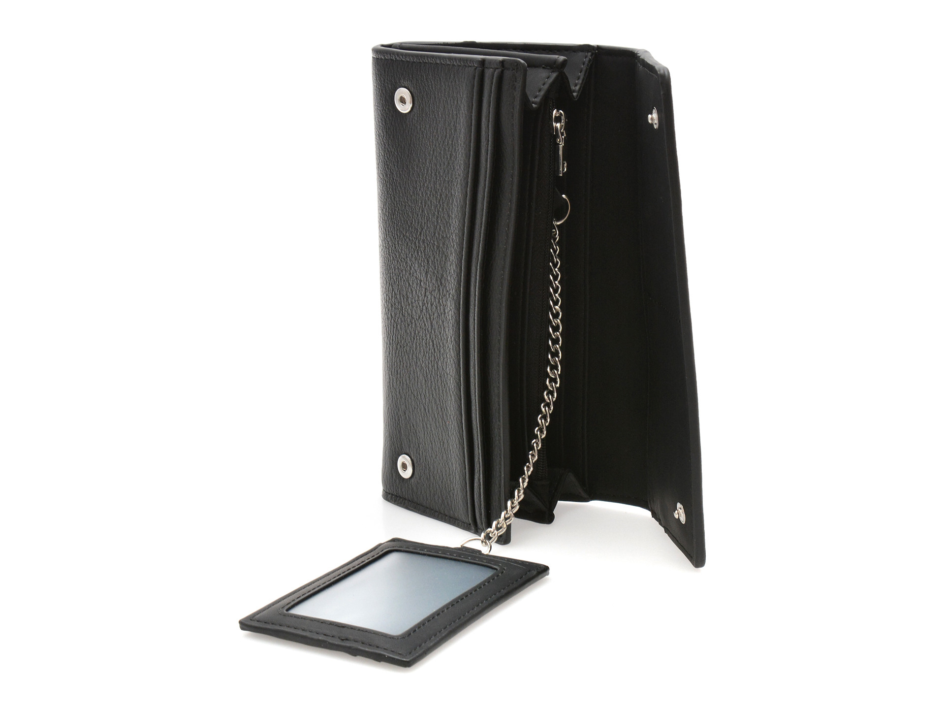 Portofel DESIGUAL negru, WAYP35, din piele ecologica