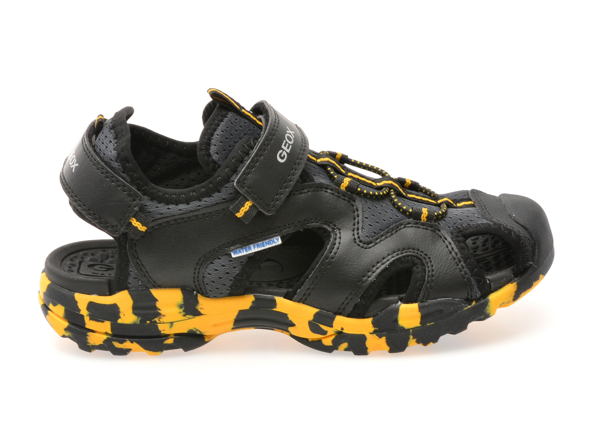 Sandale GEOX negre, J450RC, din material textil