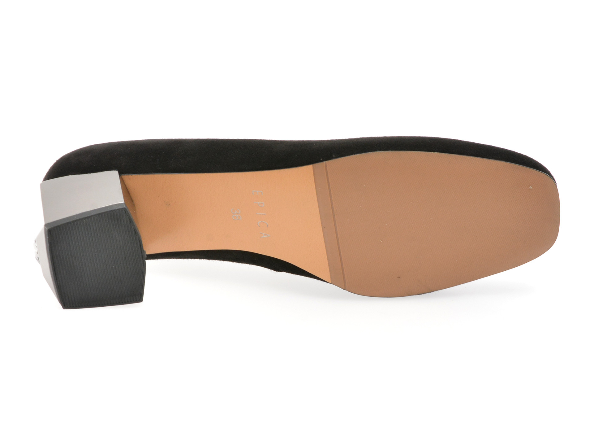 Pantofi EPICA negri, 2212, din piele intoarsa