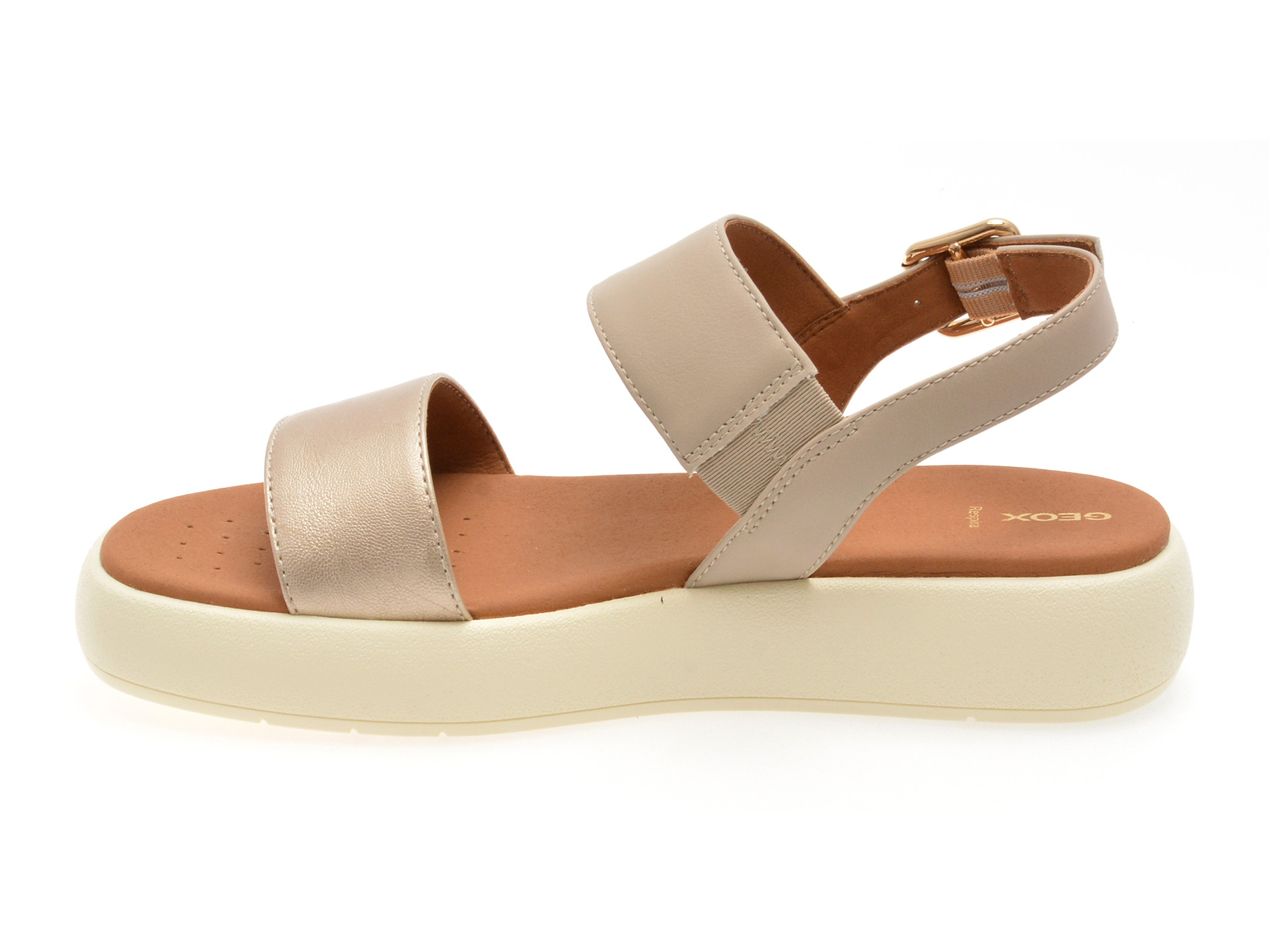 Sandale GEOX bej, D550NA, din piele ecologica