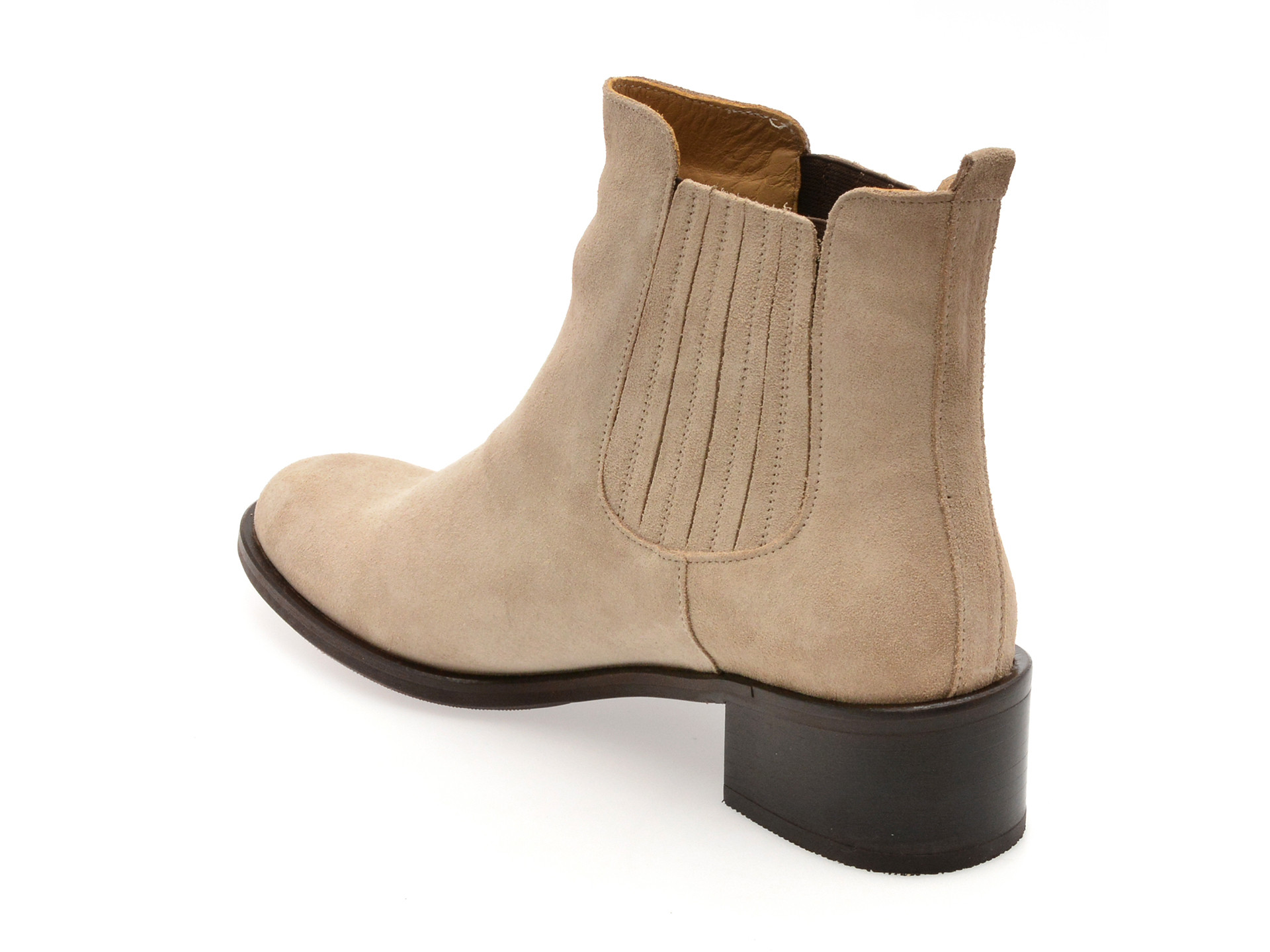 Ghete EPICA bej, 232080, din piele intoarsa