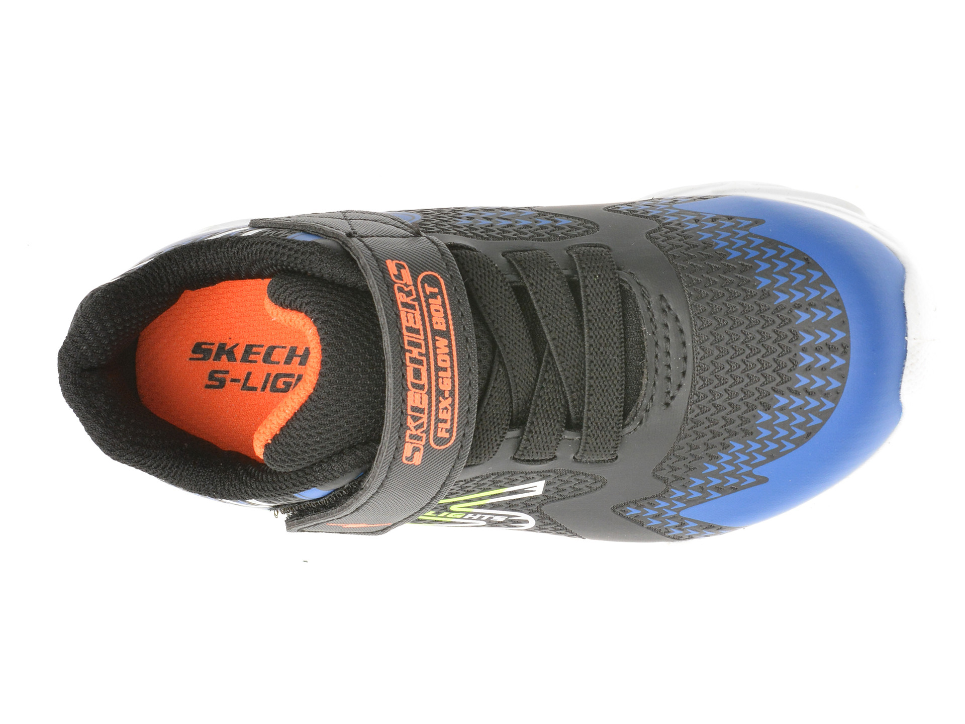 Pantofi sport SKECHERS negri, FLEX-GLOW BOLT, din material textil