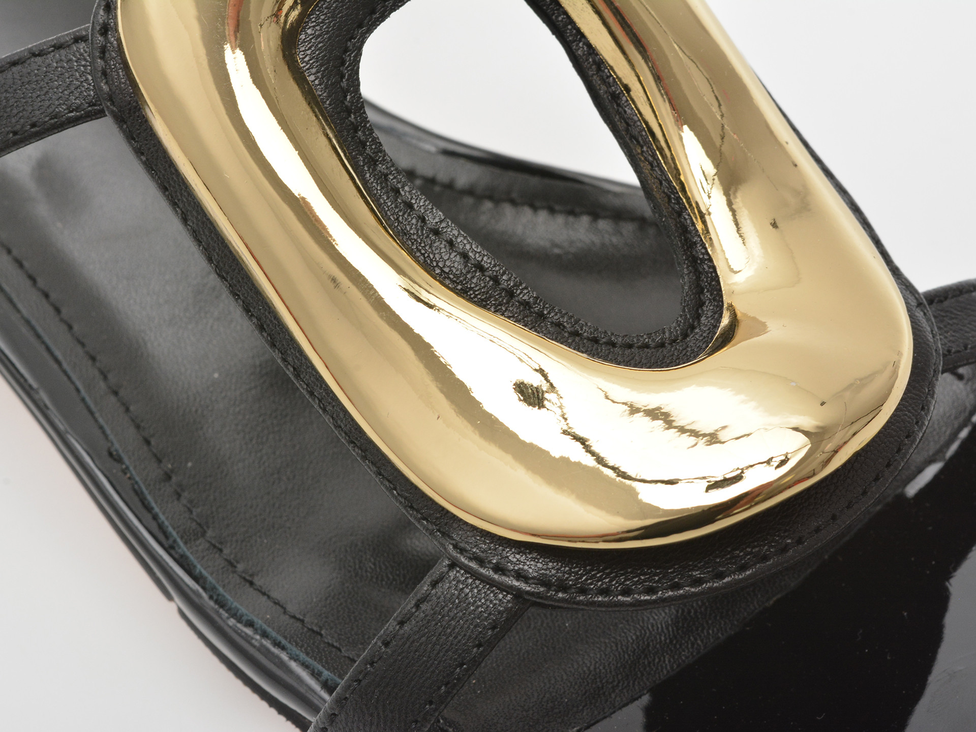 Papuci EPICA negri, LD976, din piele naturala