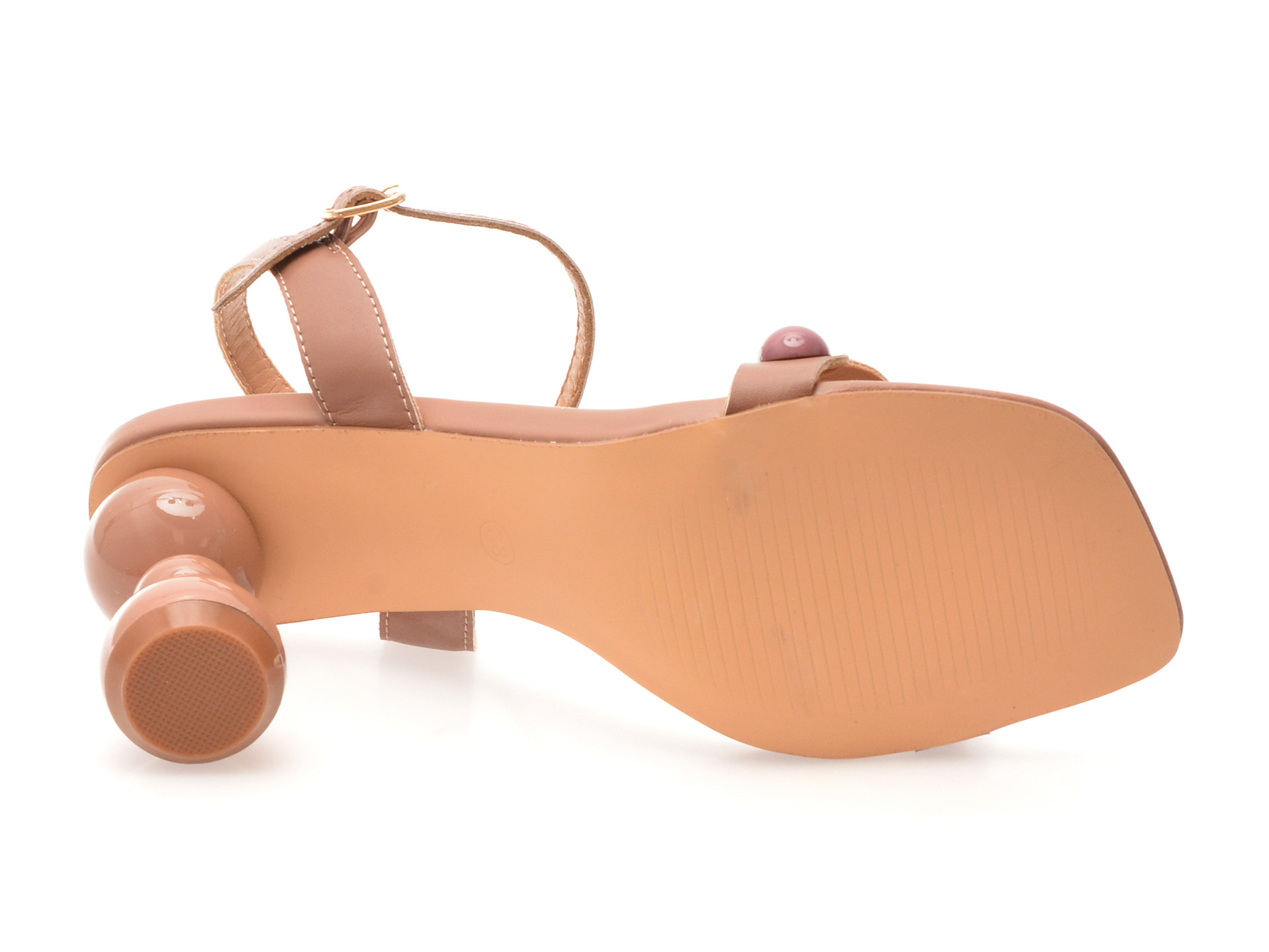 Sandale elegante EPICA maro, 101601, din piele ecologica