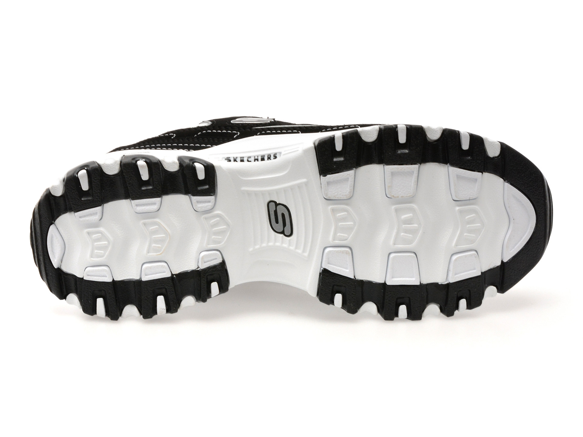 Pantofi sport SKECHERS alb-negru, D LITES , din material textil