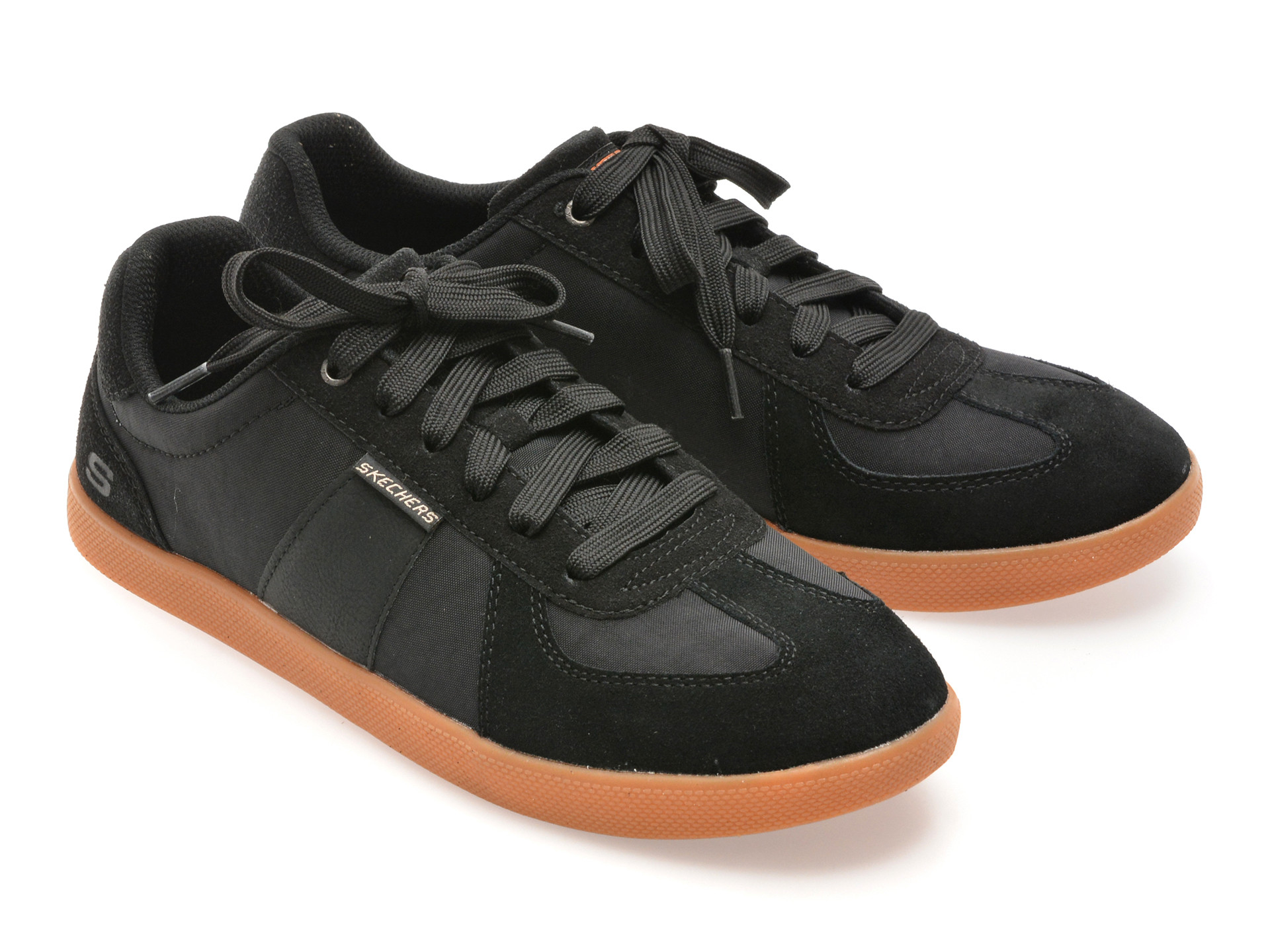 Pantofi sport SKECHERS negri, PLACER, din material textil