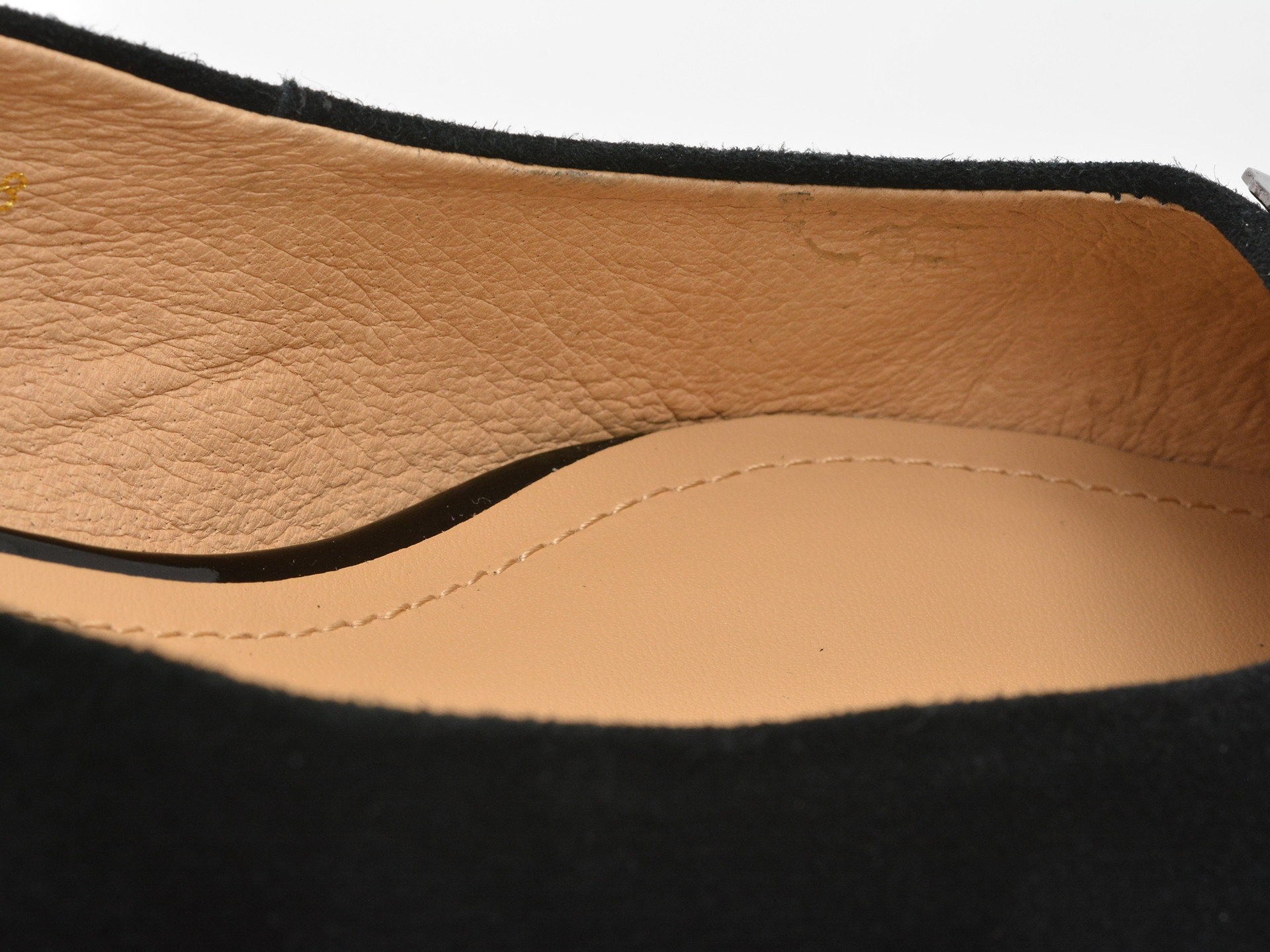 Balerini EPICA negri, 502807, din piele intoarsa