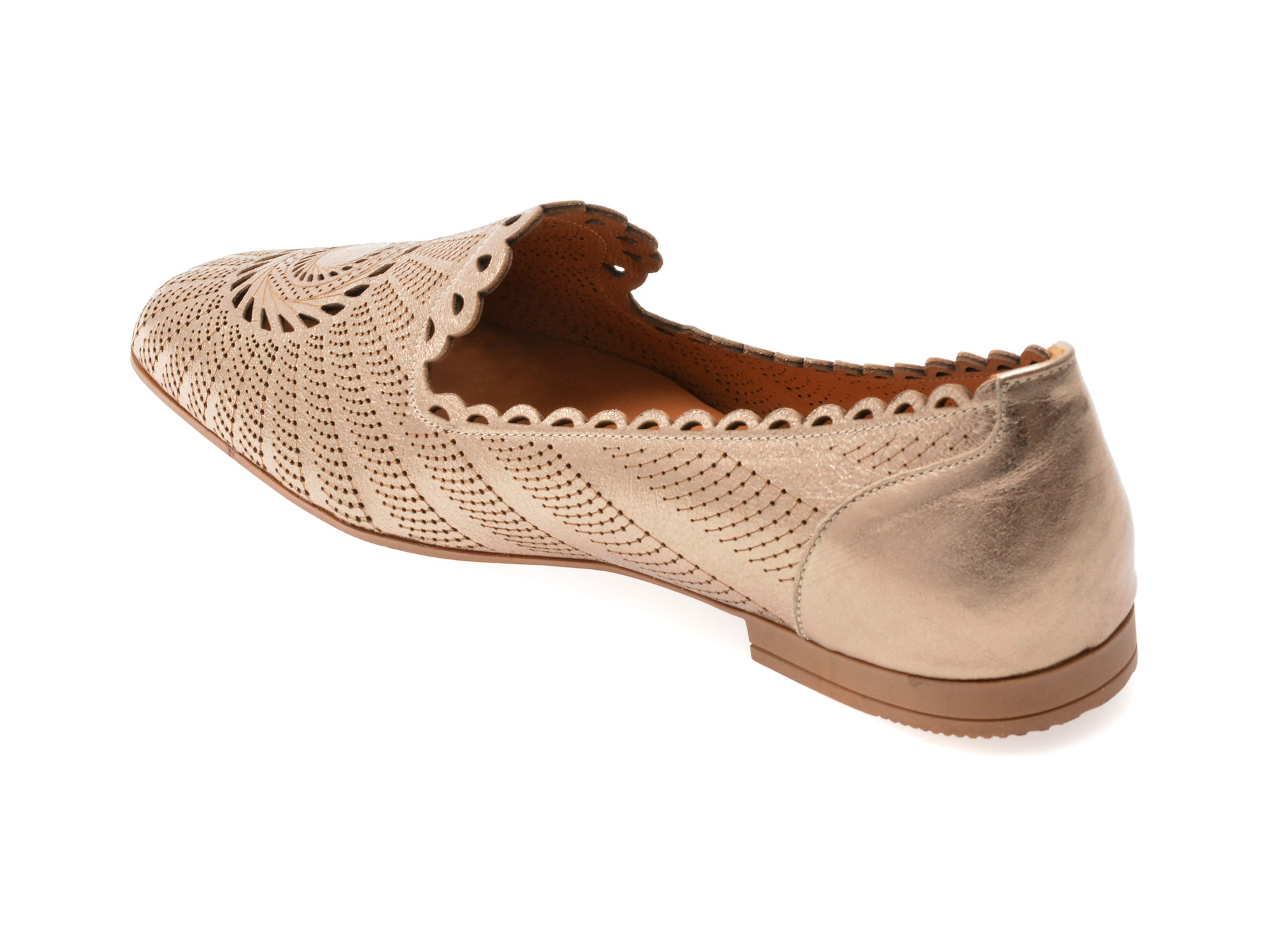 Mocasini IMAGE aurii, 3512456, din piele naturala